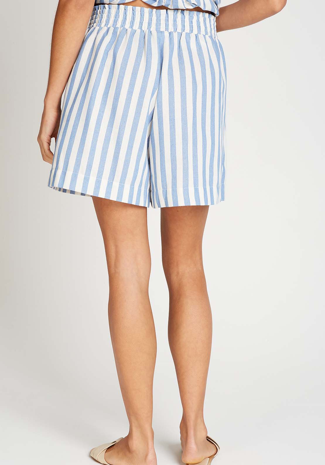 Little Mistress Blue Stripe Shorts - Blue Stripe 2 Shaws Department Stores