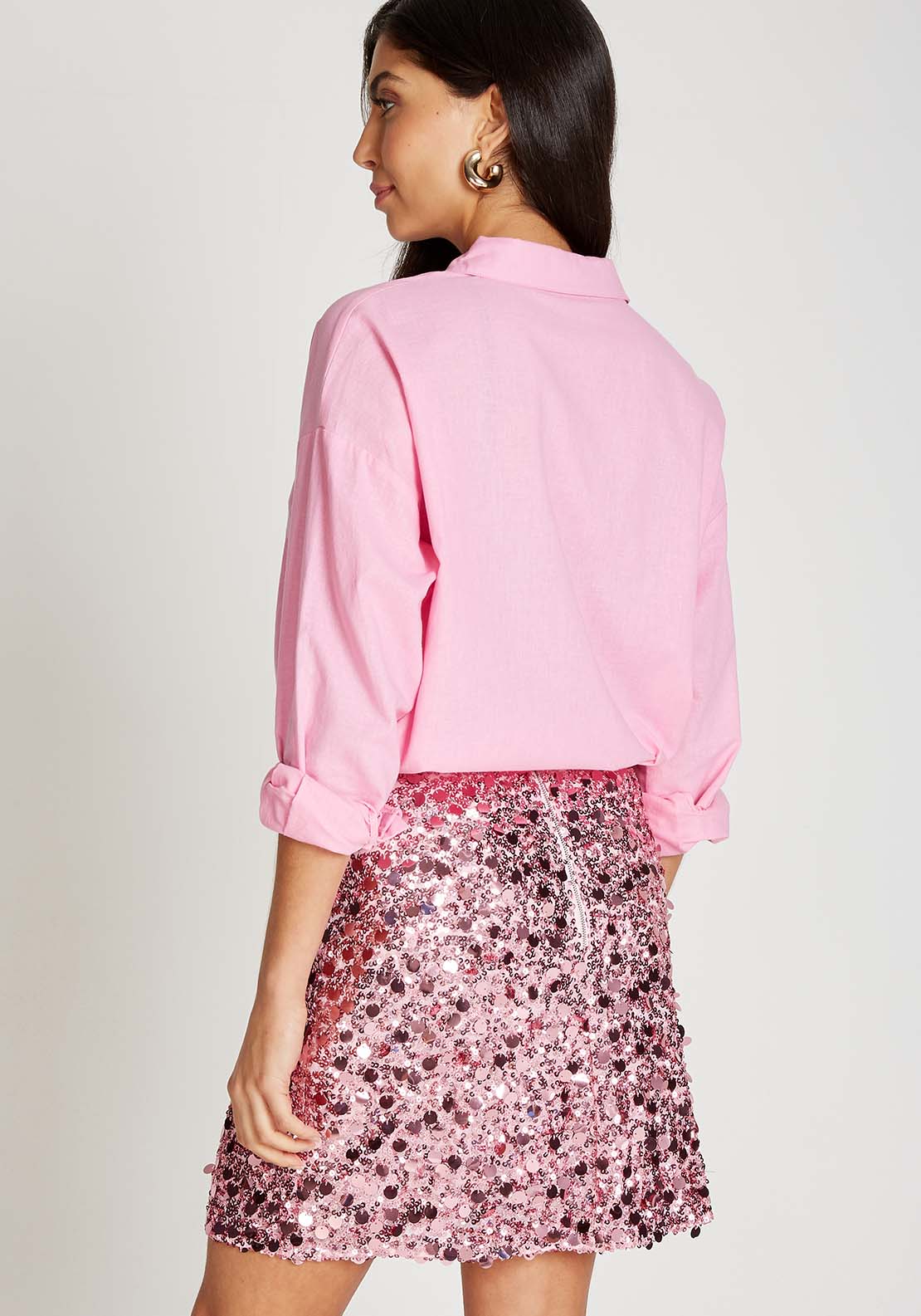 Little Mistress Pink Cotton Shirt - Pink 2 Shaws Department Stores