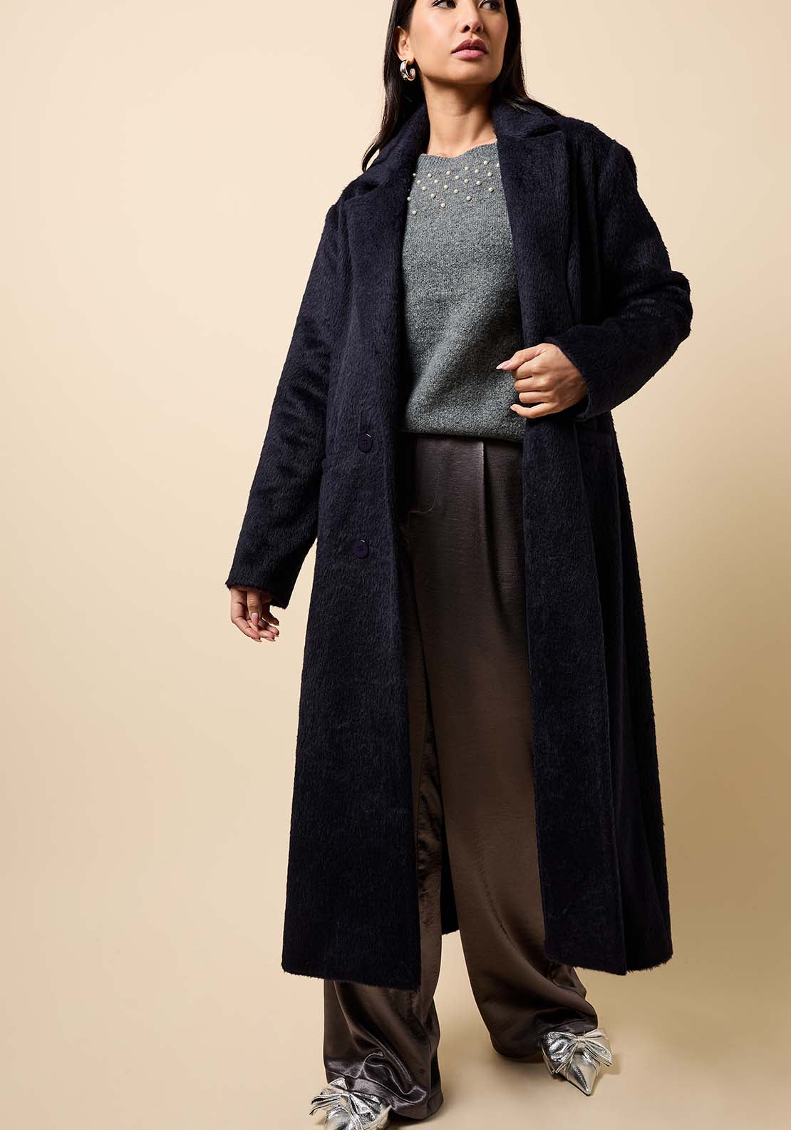 Navy Coat - Blue