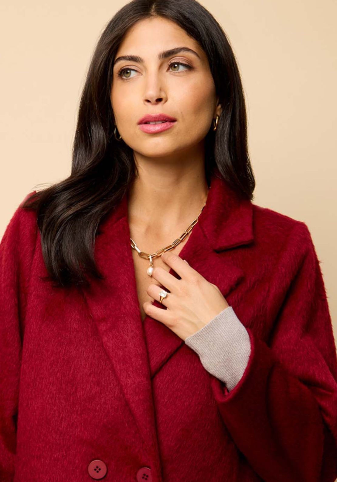Little Mistress Cherry Coat - Cherry 3 Shaws Department Stores