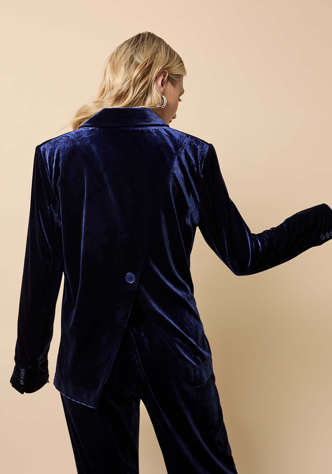 Velvet Blazer - Blue
