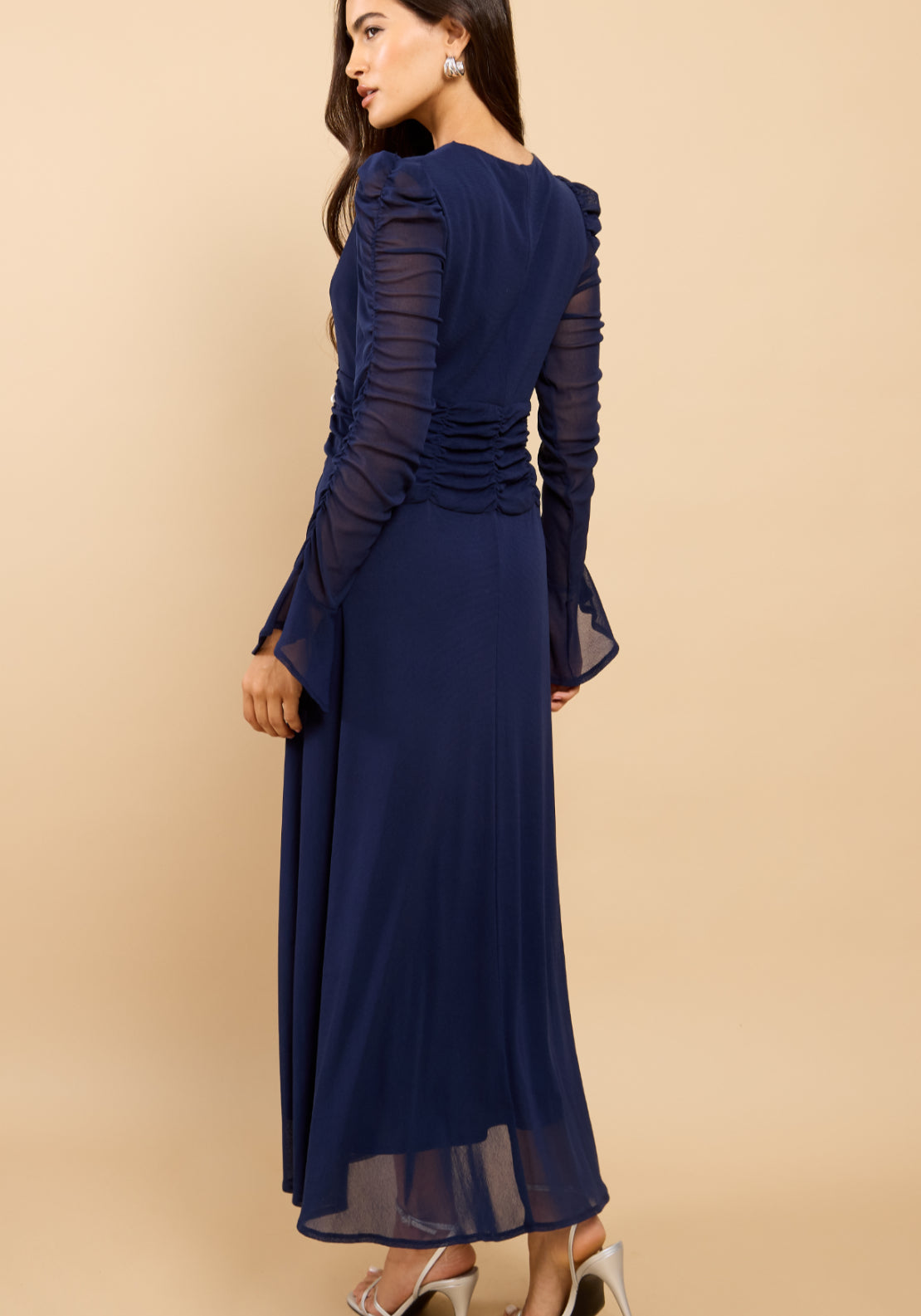 Juliette Mesh Button Down Dress - Blue