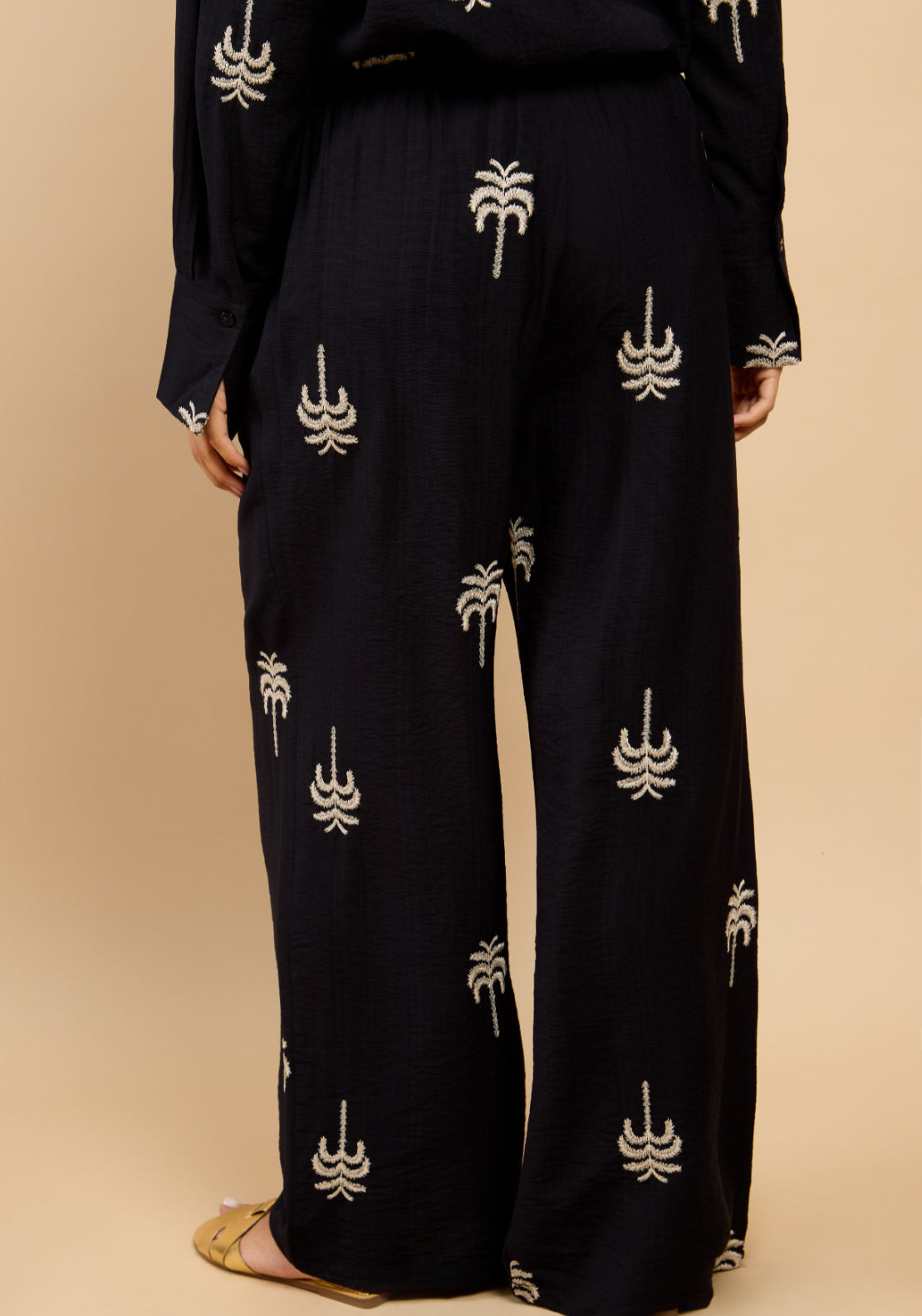 Genevra Embroidered Trousers - Black