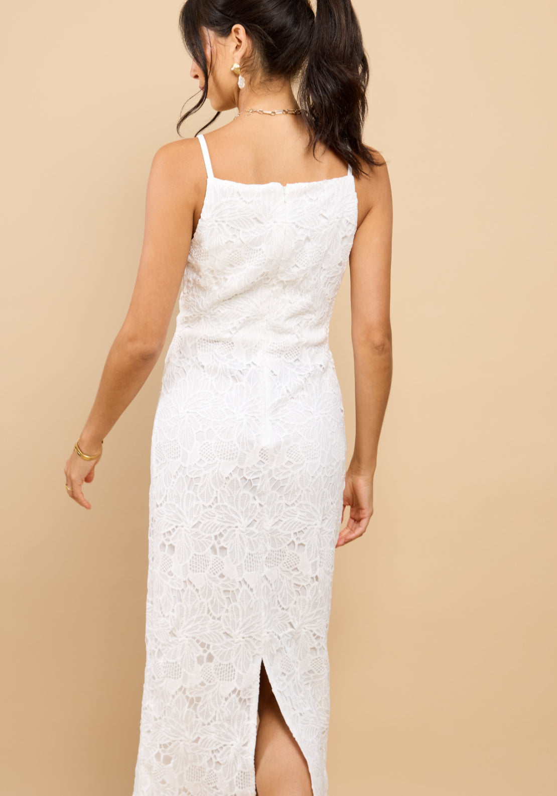 Isadora Crochet Dress - White