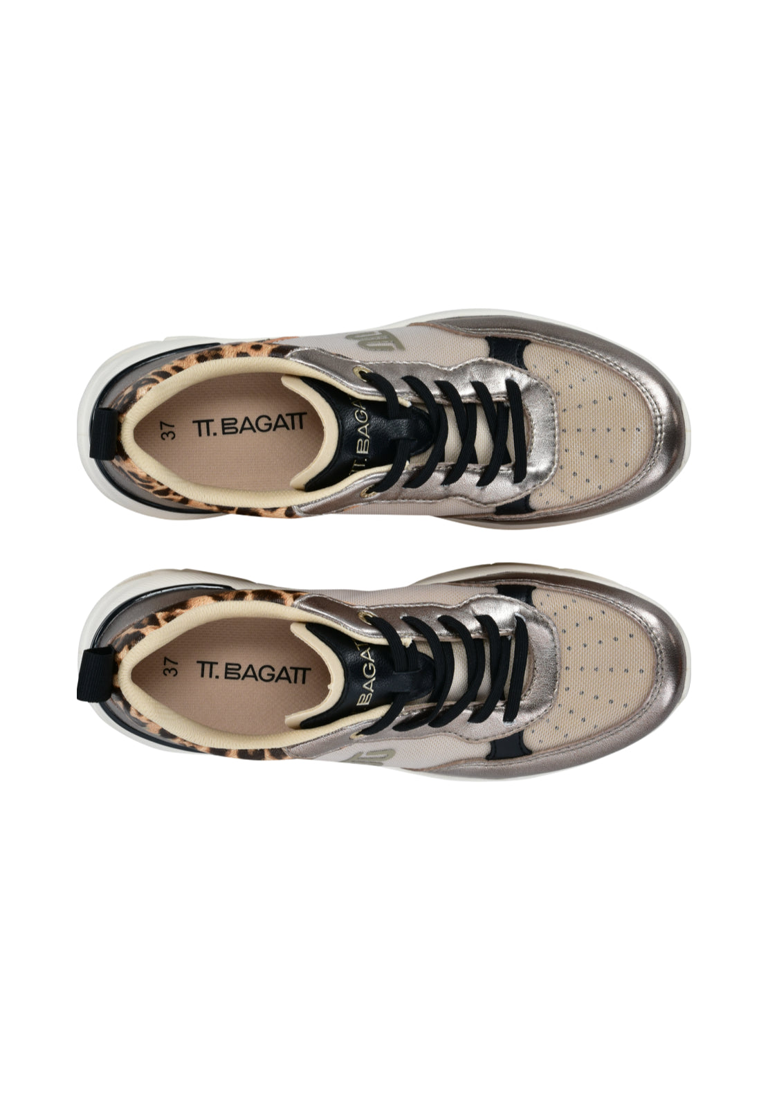 Bagatt Colour Block Trainer - Gold/multicolour 6 Shaws Department Stores
