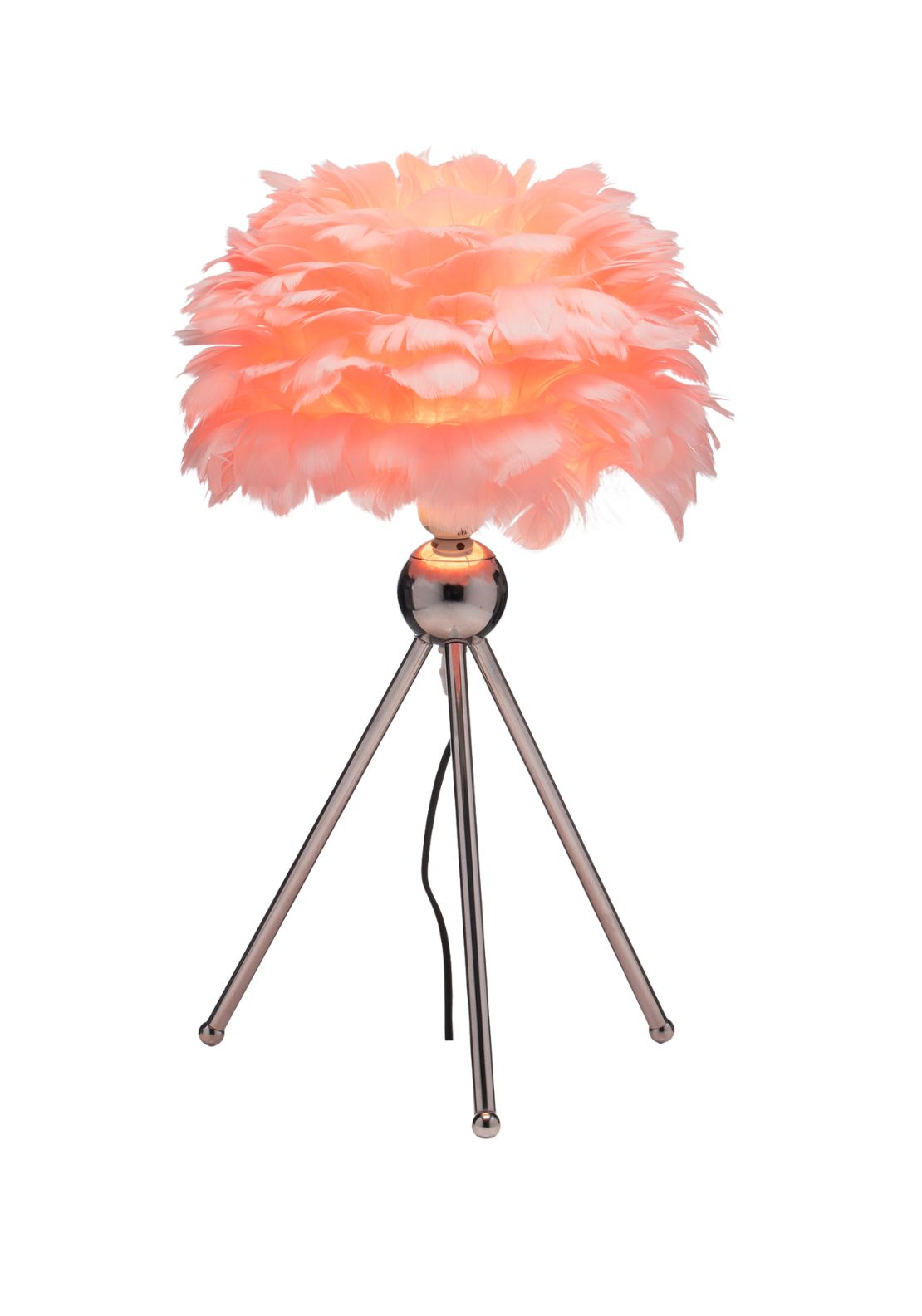 The Grange Collection Feather Table Lamp - Pink 1 Shaws Department Stores