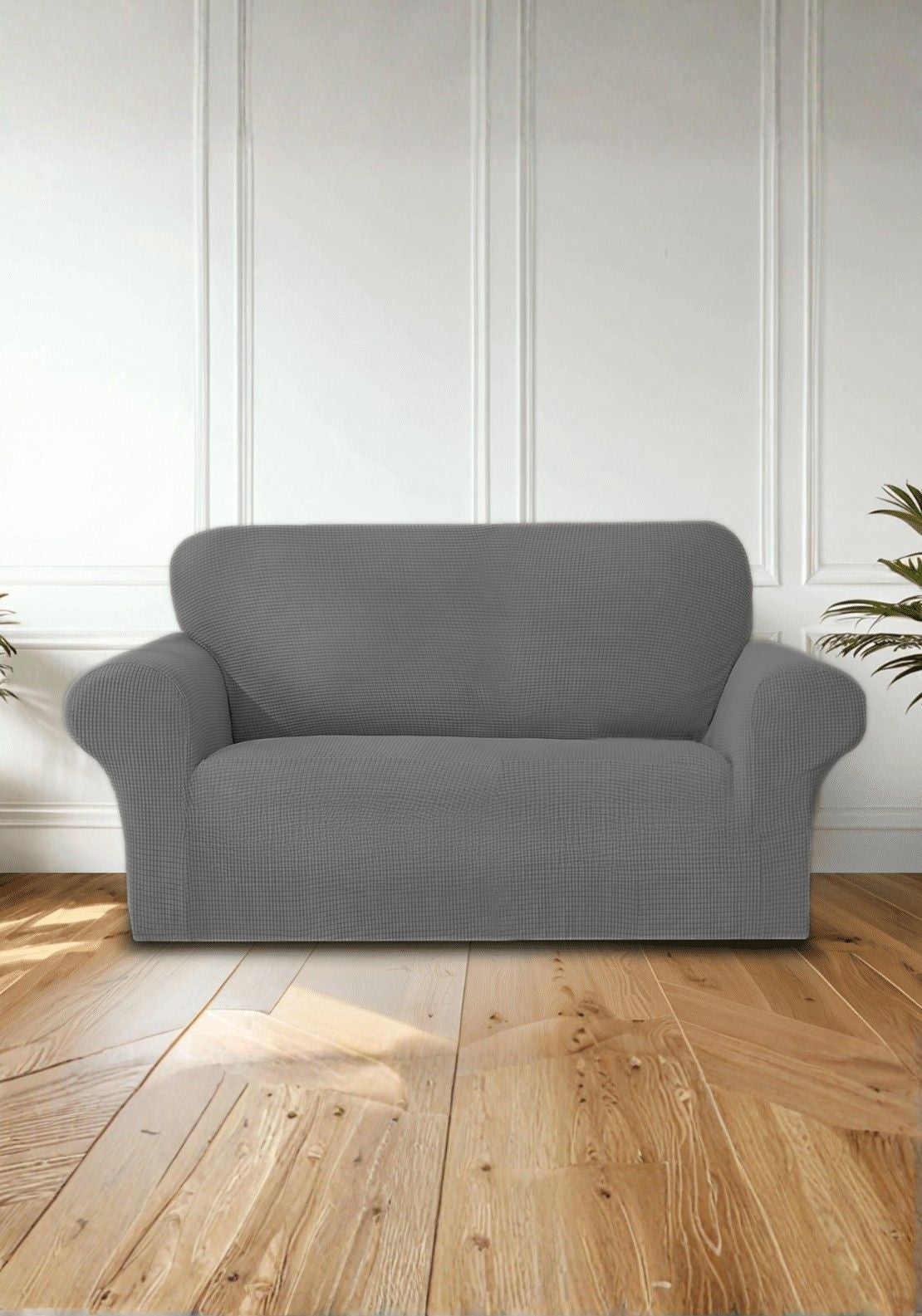 The Home Collection 3 Seater Delby Sofa Cover - Charcoal 1 Shaws Department Stores