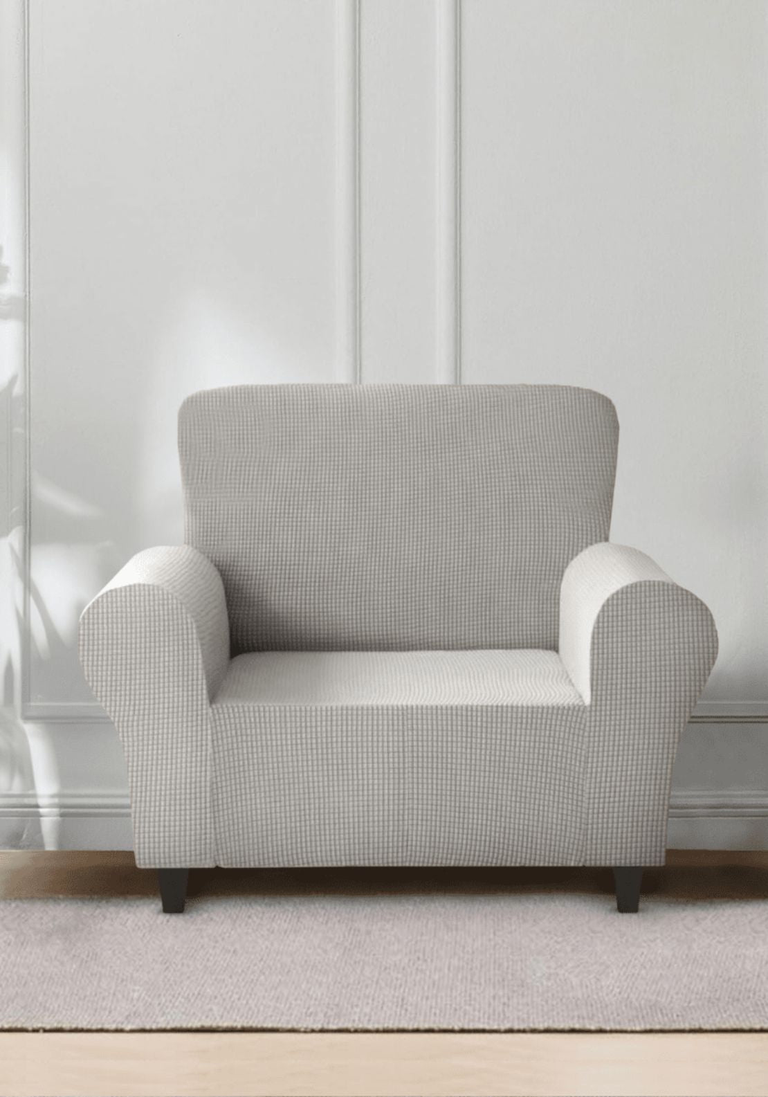 The Home Collection 1 Seater Delby Sofa Cover - Grey 1 Shaws Department Stores