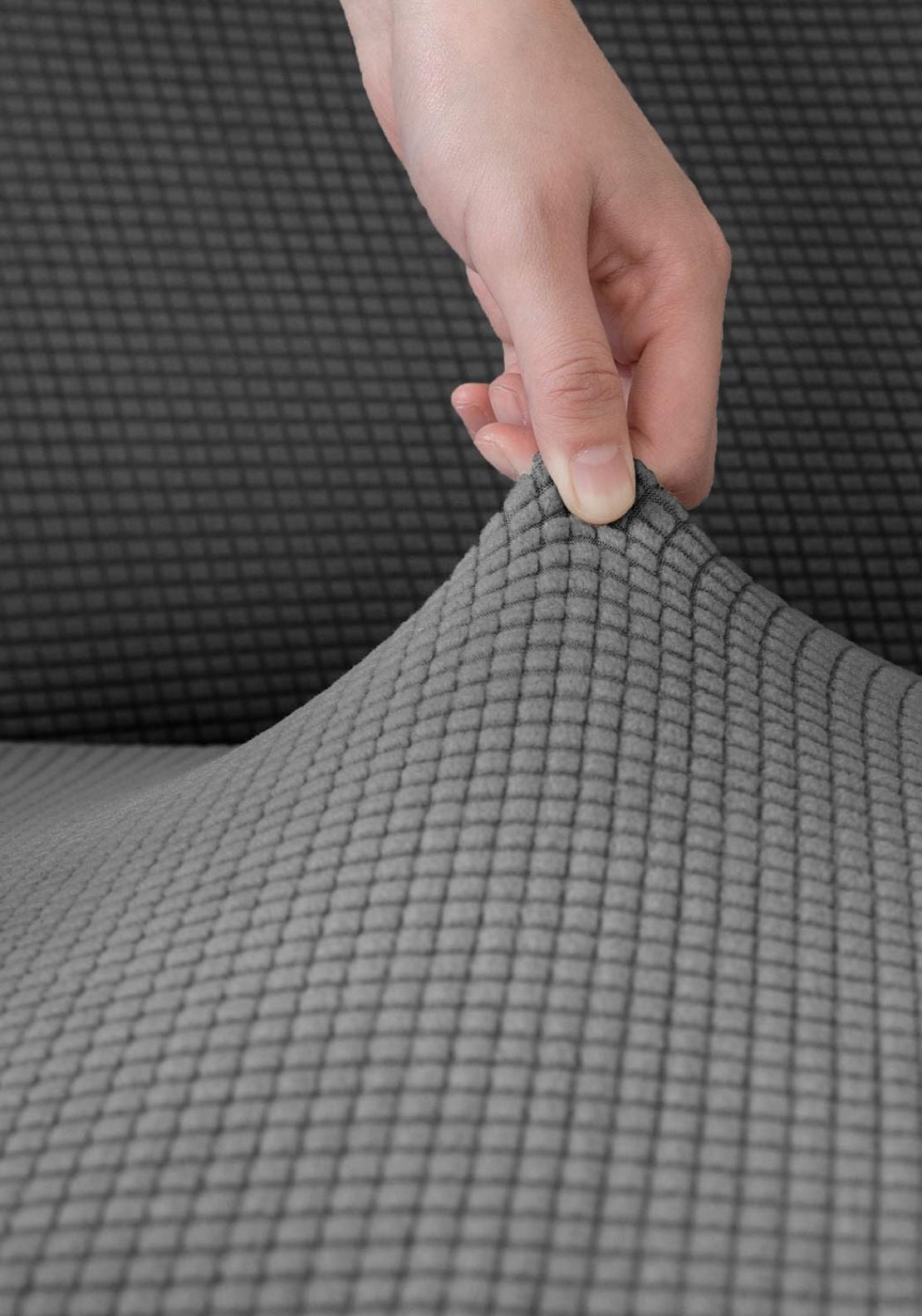 The Home Collection 2 Seater Delby Sofa Cover - Charcoal 2 Shaws Department Stores