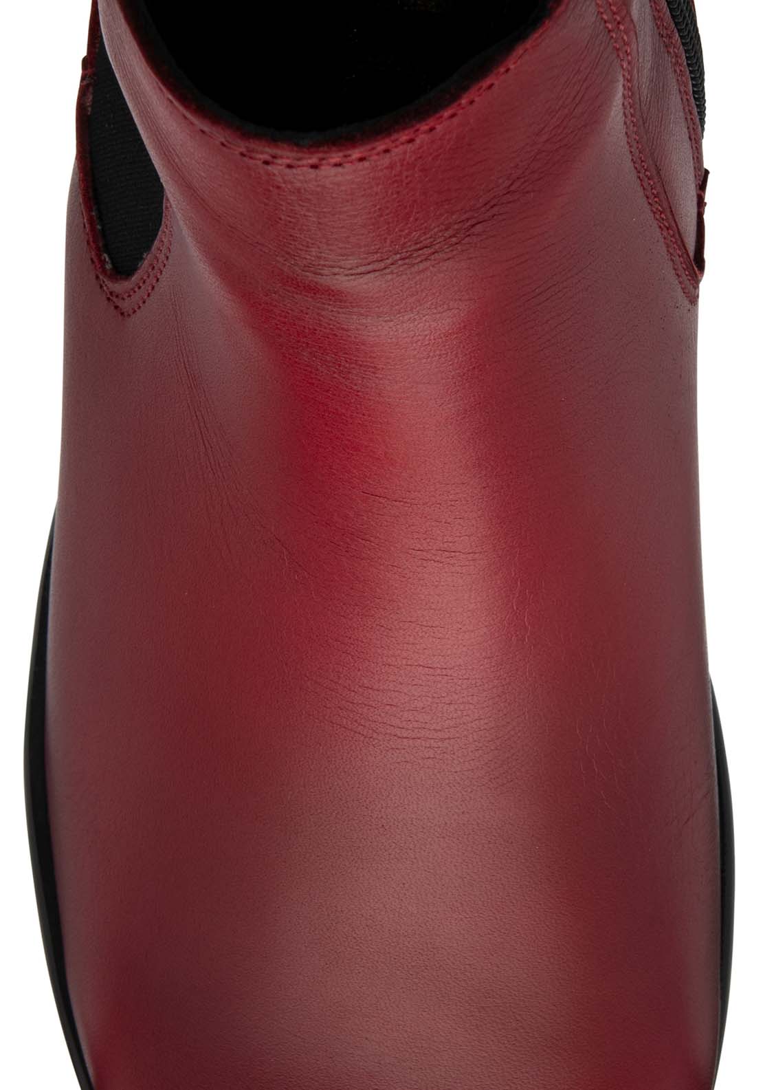 Lotus Dresden Ladies Ankle Boot - Red Leather 4 Shaws Department Stores