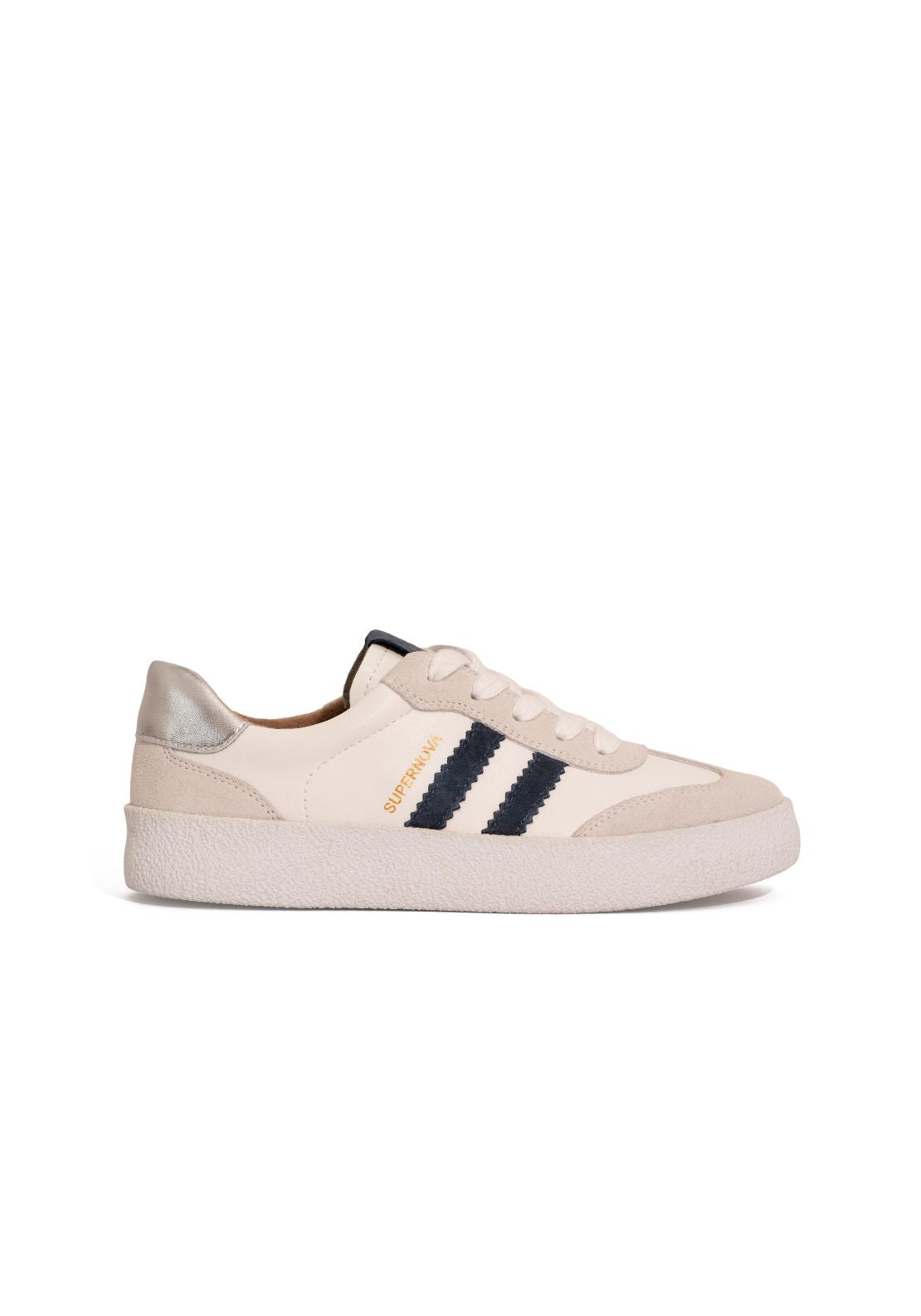 Drilleys Side Strip Thick Sole Gum Trainer - Cadet 1 Shaws Department Stores