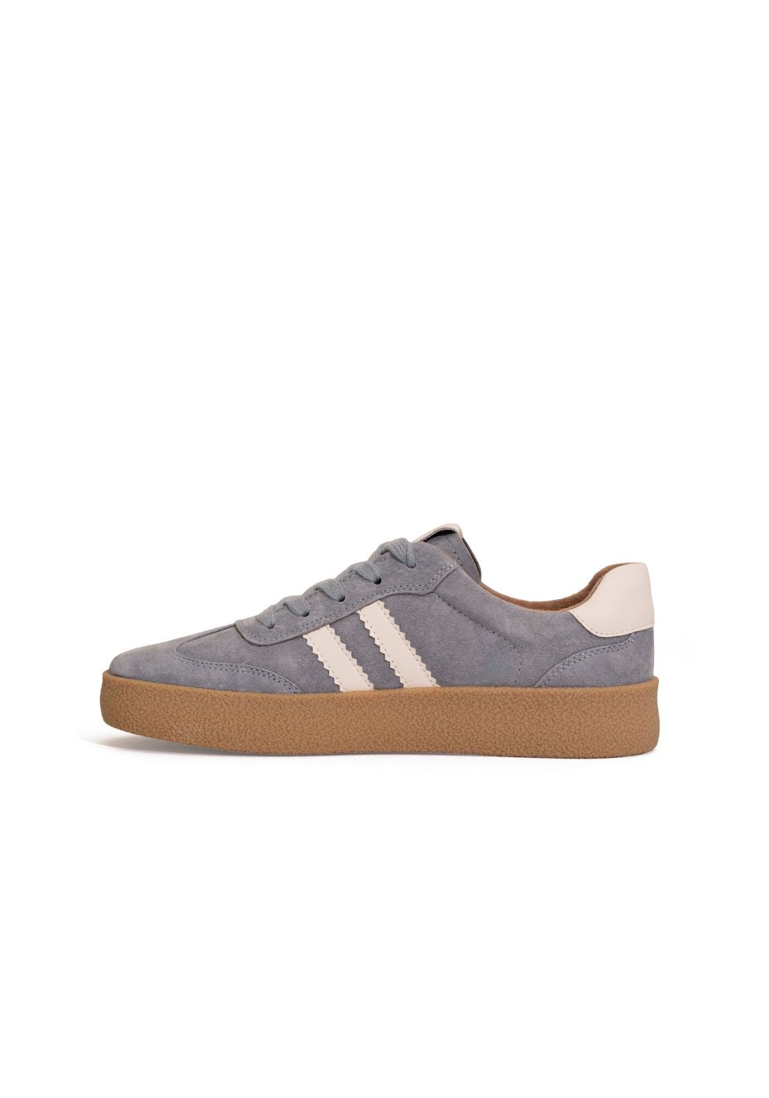 Drilleys Side Strip Thick Sole Gum Trainer - Aqua 2 Shaws Department Stores