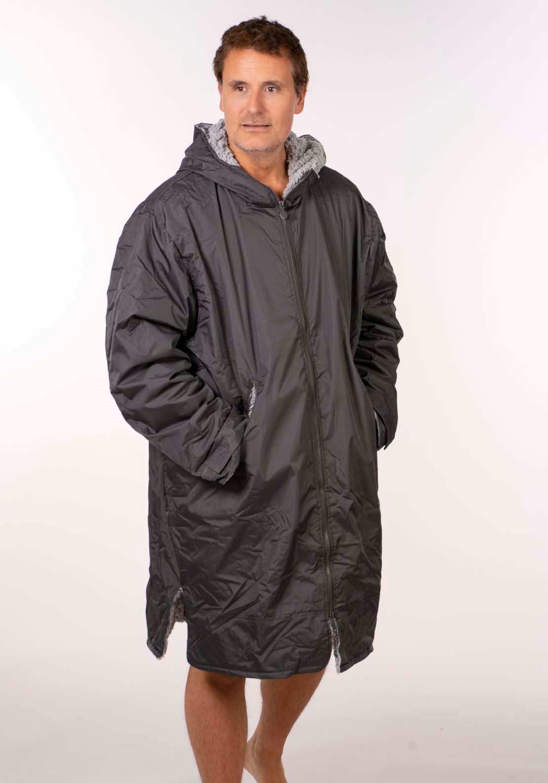 The Home Collection Dry Changing Robe - Charcoal & Silver 1 Shaws Department Stores