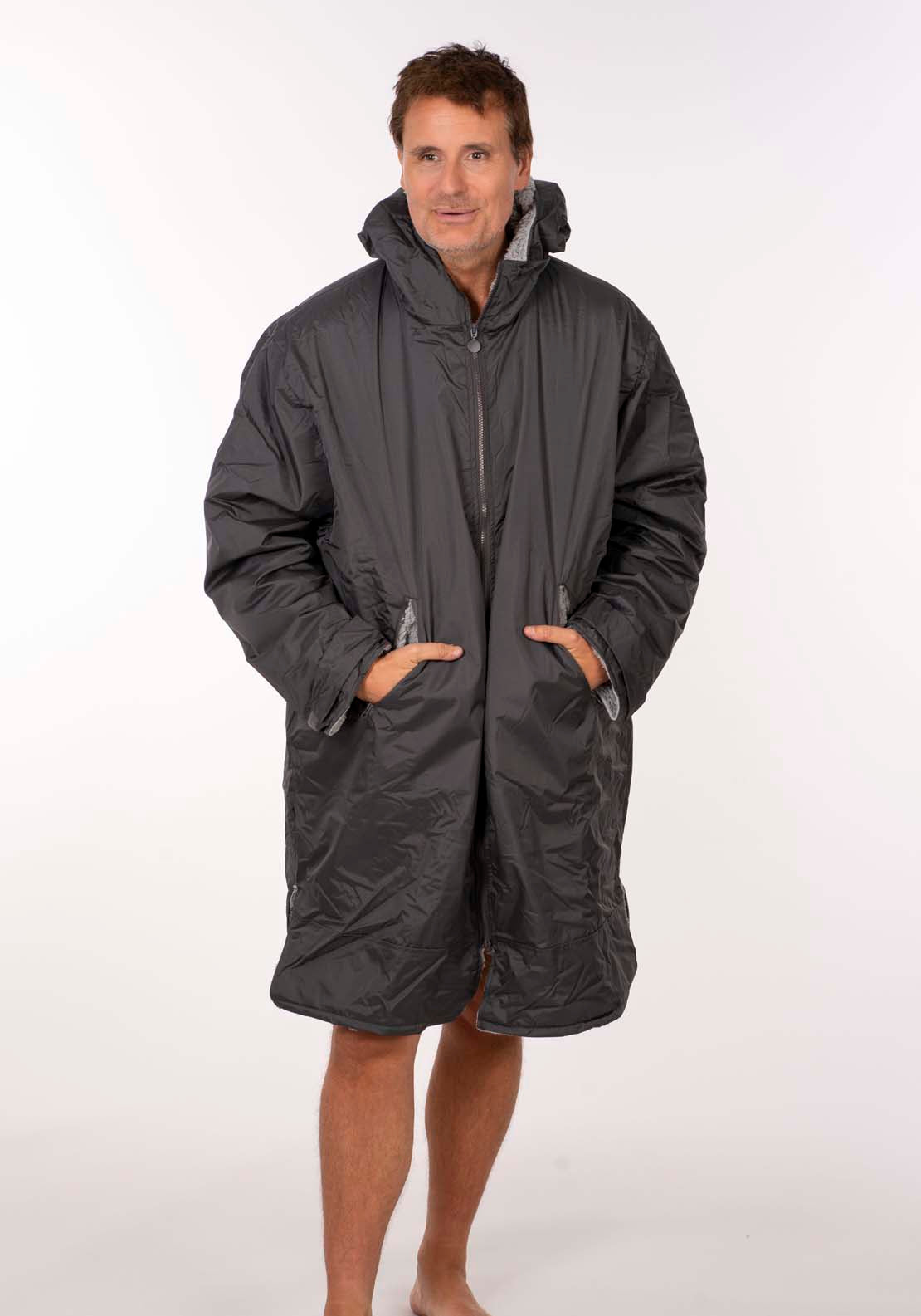 The Home Collection Dry Changing Robe - Charcoal & Silver 3 Shaws Department Stores