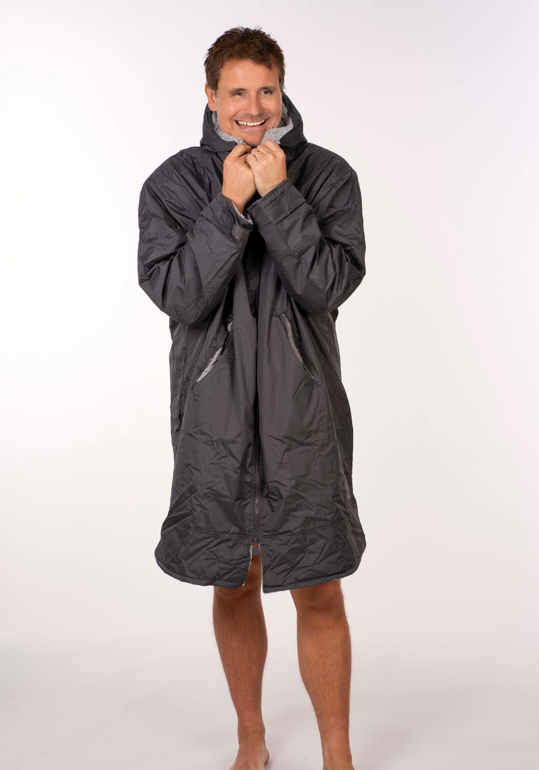 The Home Collection Dry Changing Robe - Charcoal & Silver 2 Shaws Department Stores