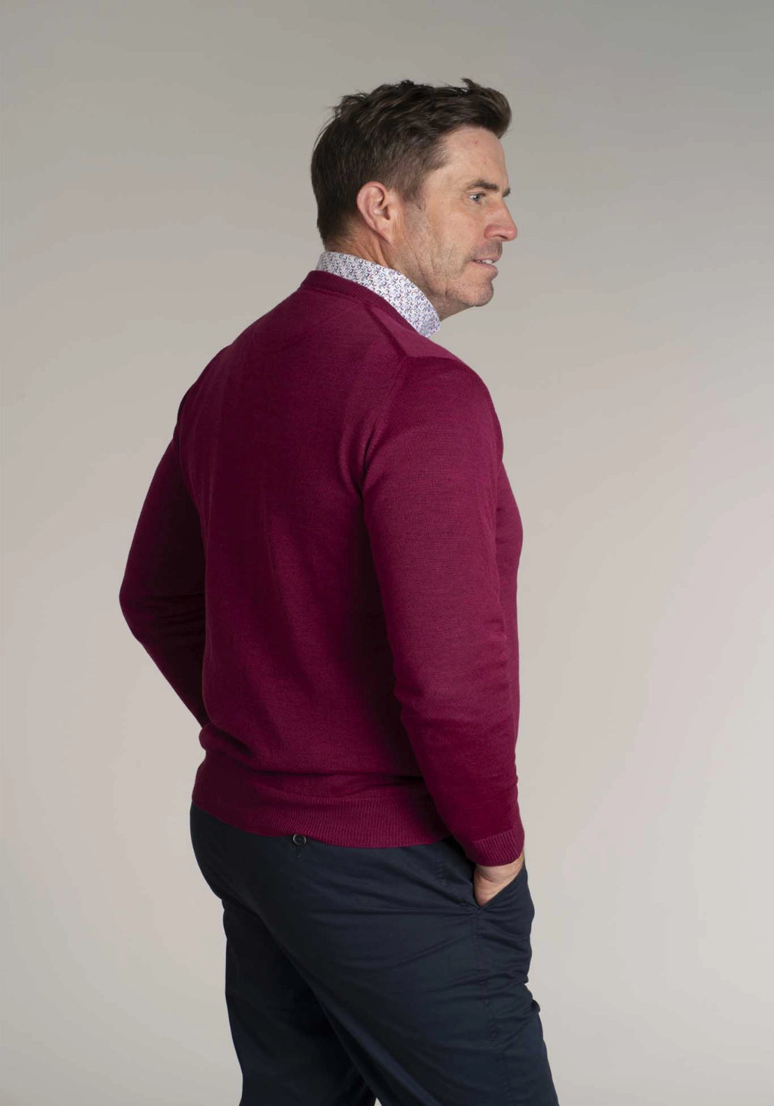 50/50 Merino Plain Knit Crew - Riatto