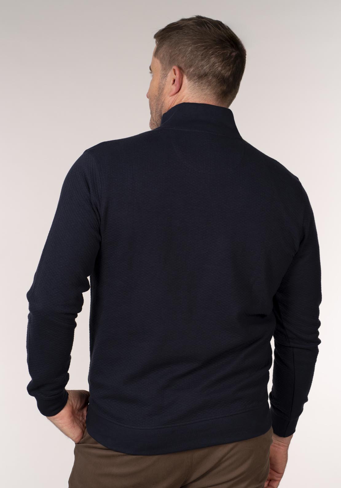 Yeats 1/4 Zip Sweatshirt - Blue 2 Shaws Department Stores