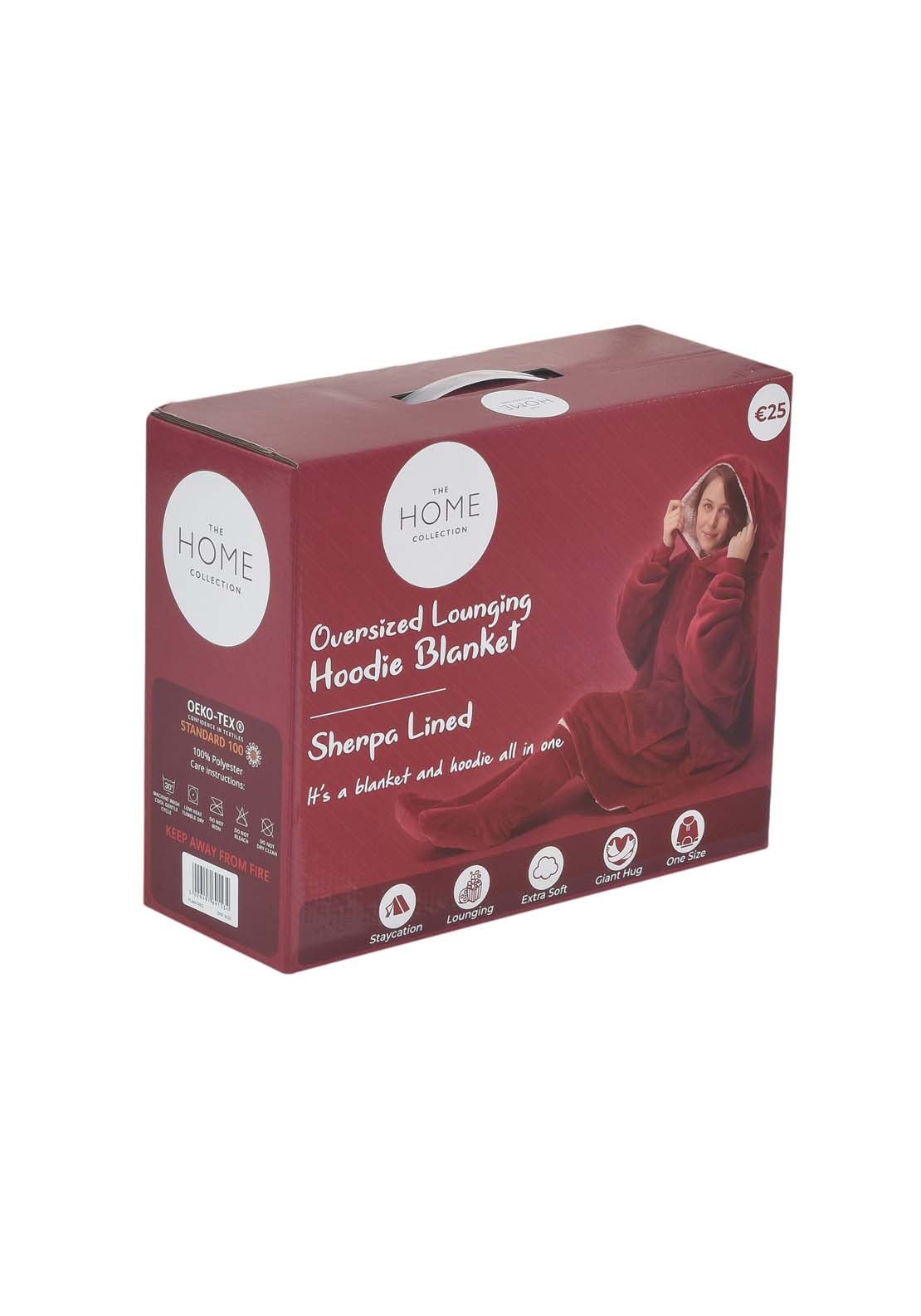 The Home Collection Plain Flannel Hoodie Blanket 2 Shaws Department Stores