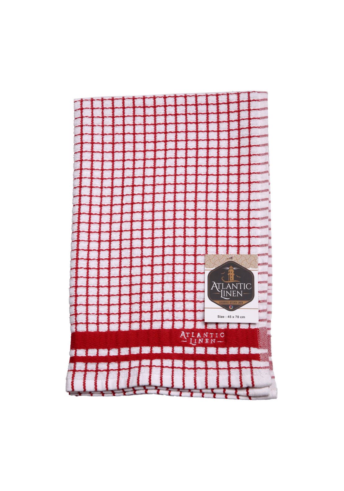 Atlantic Linen Superdry Tea Towel - Red 1 Shaws Department Stores