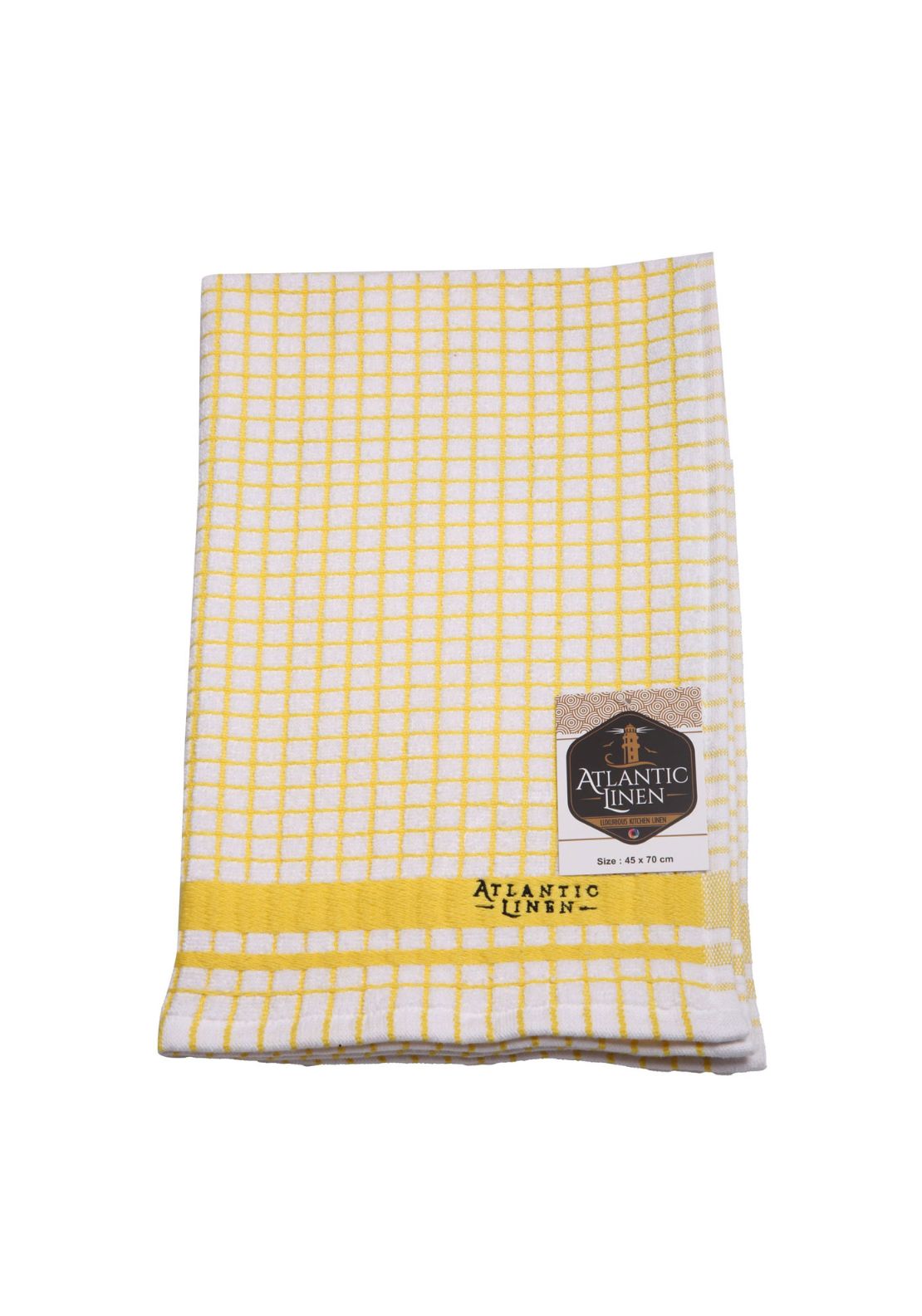 Atlantic Linen Superdry Tea Towel - Yellow 1 Shaws Department Stores