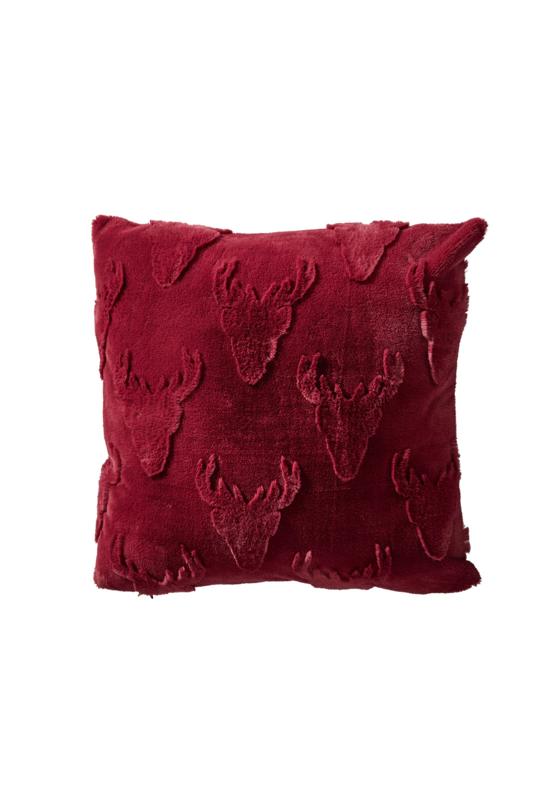 The Home Christmas Christmas Deer Cushion - Red 1 Shaws Department Stores