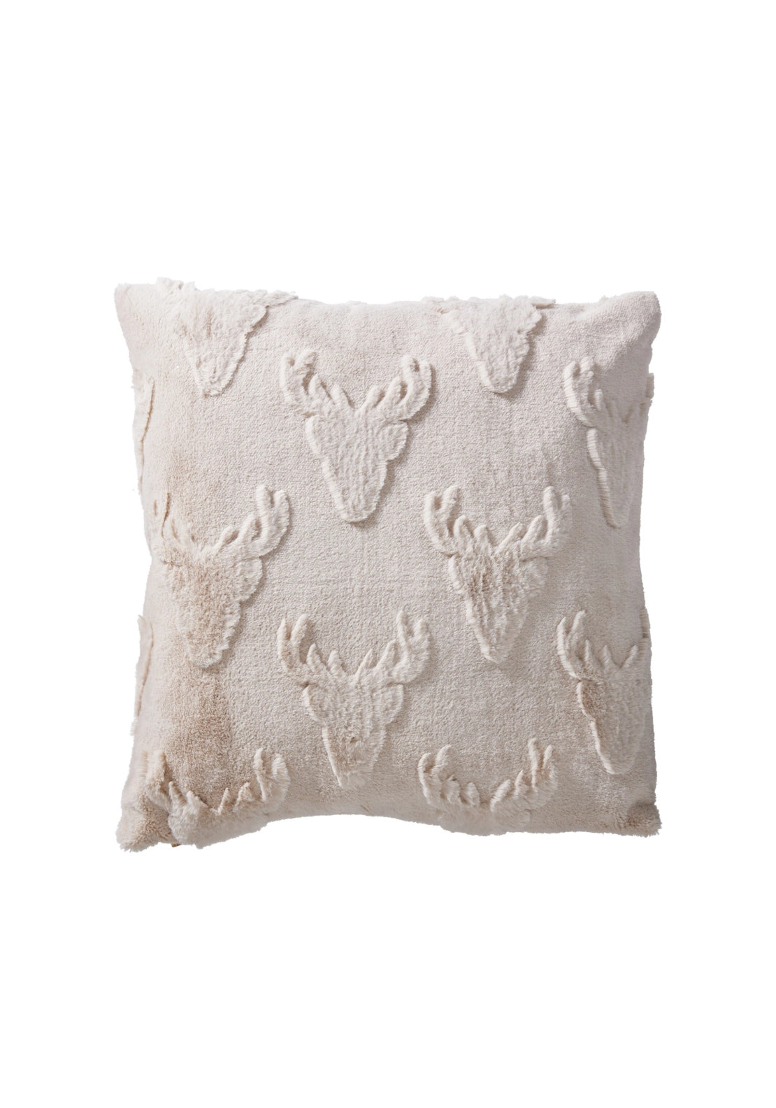 The Home Christmas Christmas Deer Cushion - Beige 1 Shaws Department Stores