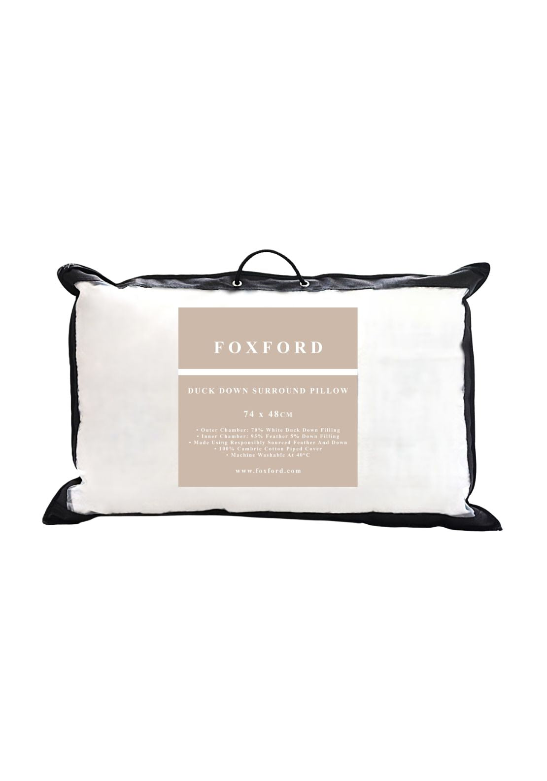Foxford Duck Down Surround Pillow - White 4 Shaws Department Stores