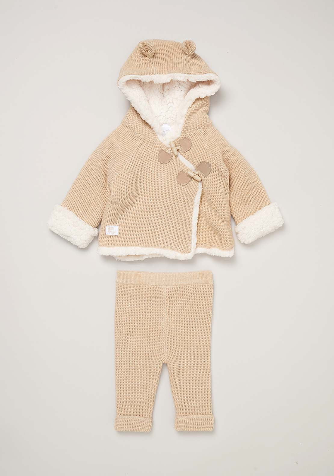 2 Piece Cardigan Set - Beige
