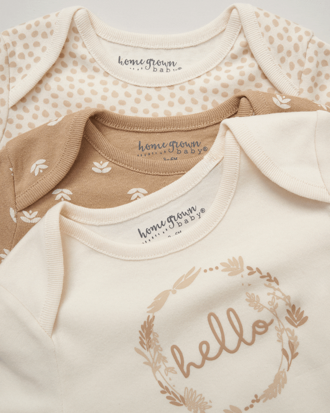 Jainco Baby Long Sleeve Vests Pack Of 3 - Beige 6 Shaws Department Stores