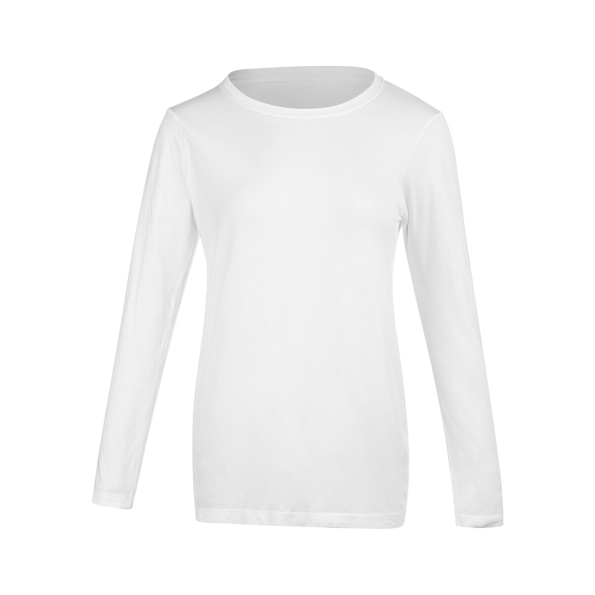 Athlecia Julee Womenswear Loose Fit Long Sleeve Seamless Tee - White 5 Shaws Department Stores