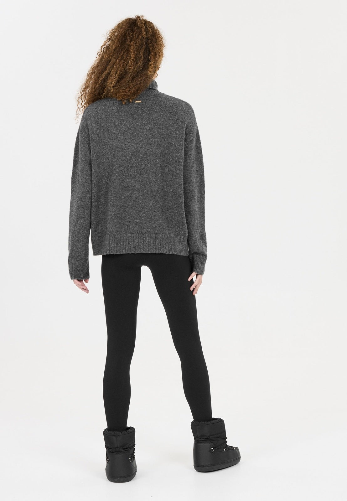 Athlecia Daviana Knitted High Neck - Grey Melange 4 Shaws Department Stores
