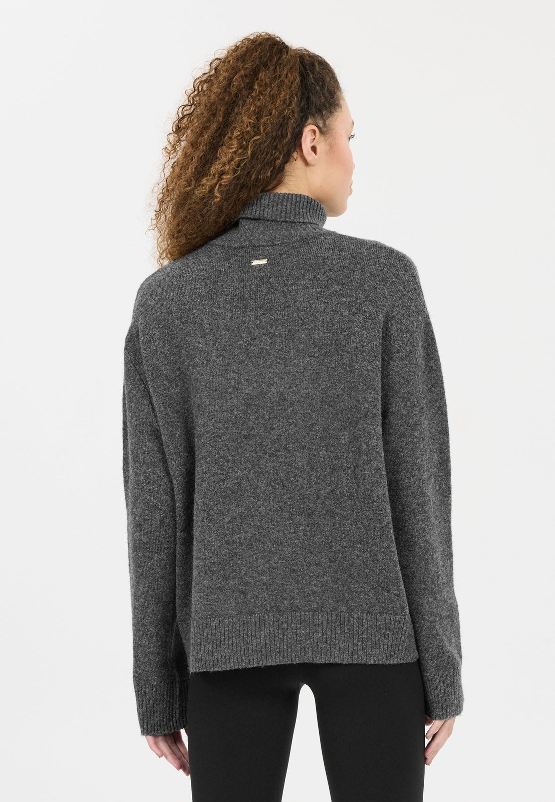 Athlecia Daviana Knitted High Neck - Grey Melange 2 Shaws Department Stores