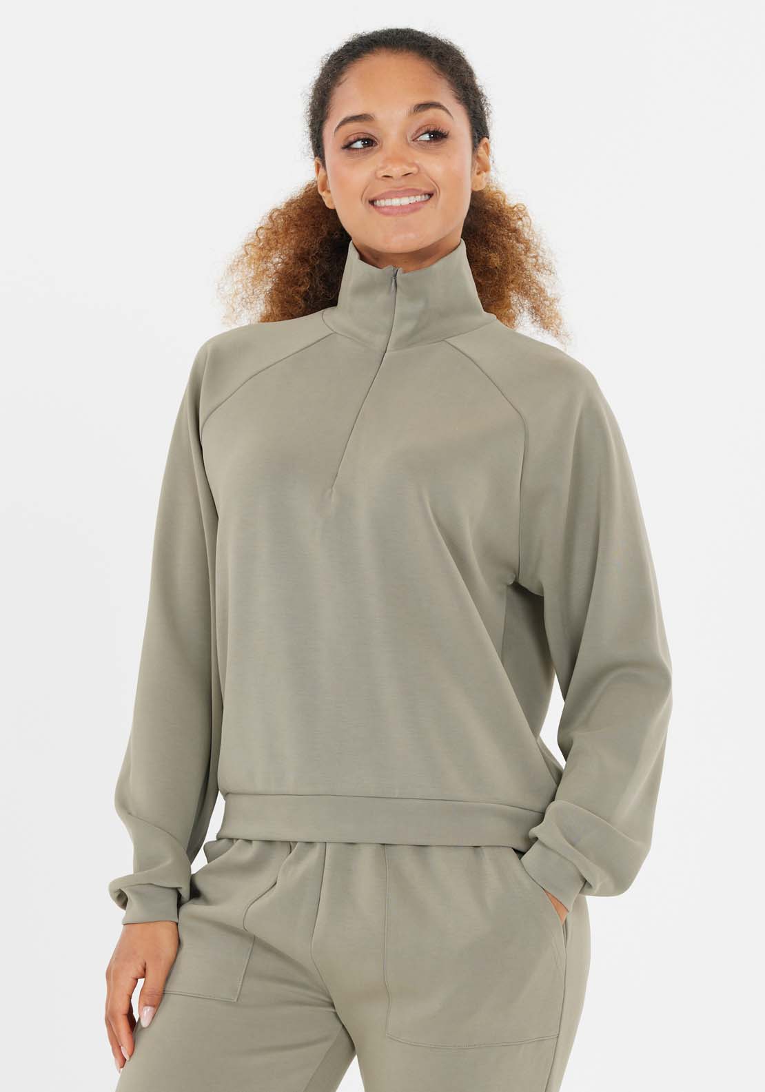 Athlecia Elaina Sweatshirt - Forest Fog 1 Shaws Department Stores