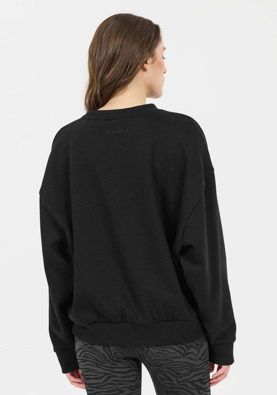 Athlecia Giannis Sweatshirt With Crew Neck - Black 2 Shaws Department Stores