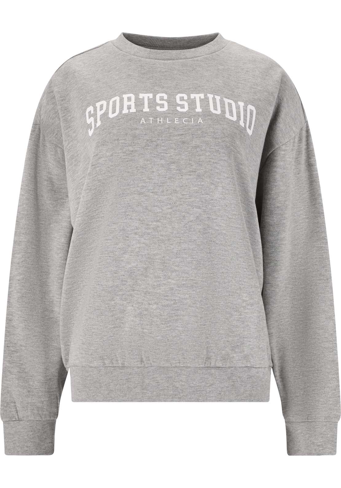 Athlecia Giannis Sweatshirt With Crew Neck - Light Grey Melange 6 Shaws Department Stores