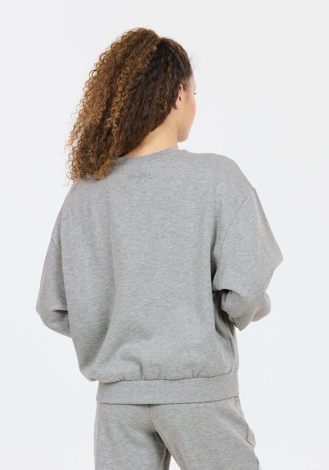 Athlecia Giannis Sweatshirt With Crew Neck - Light Grey Melange 2 Shaws Department Stores