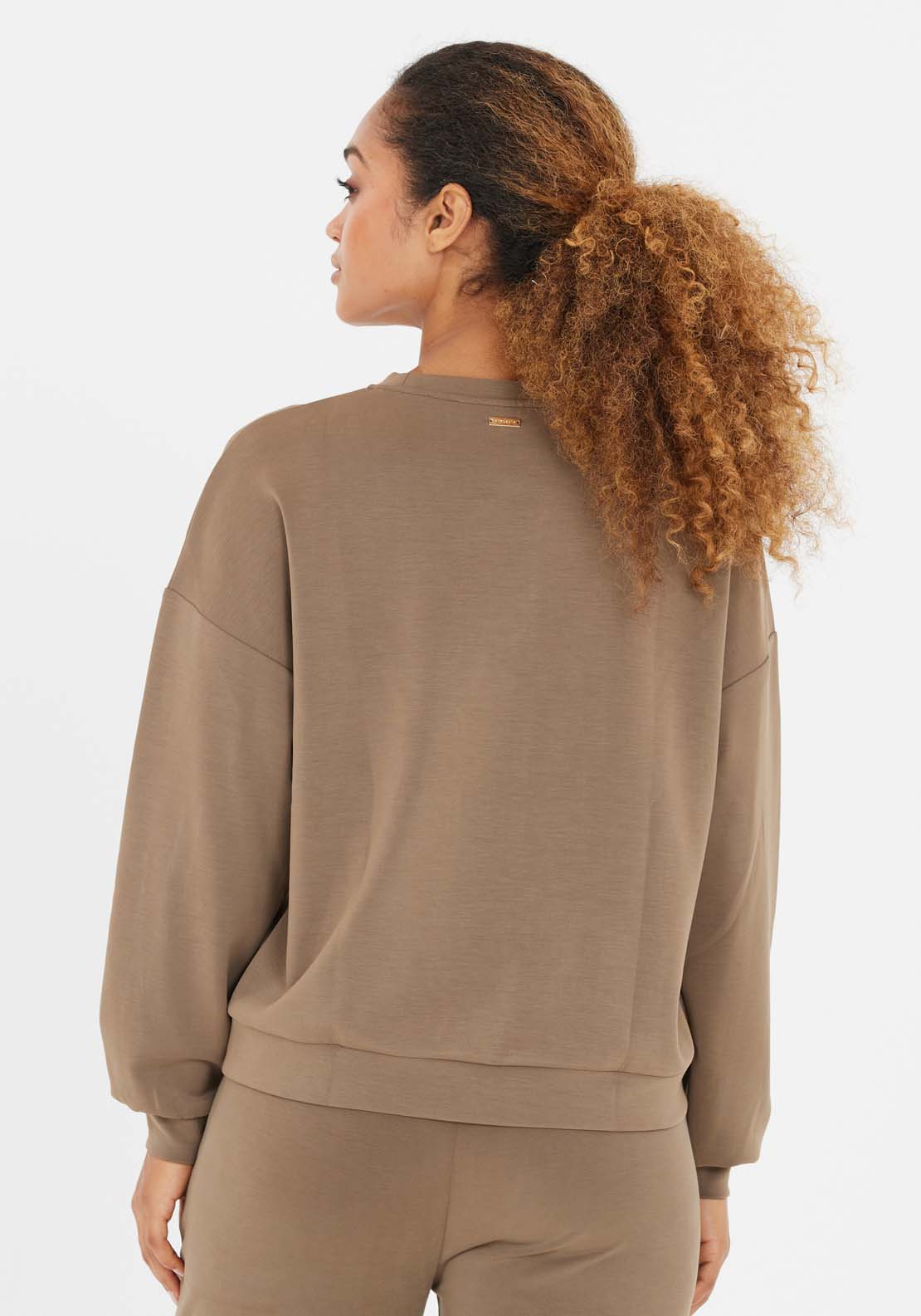 Athlecia Jillnana Sweatshirt With Crew Neck - Walnut 2 Shaws Department Stores