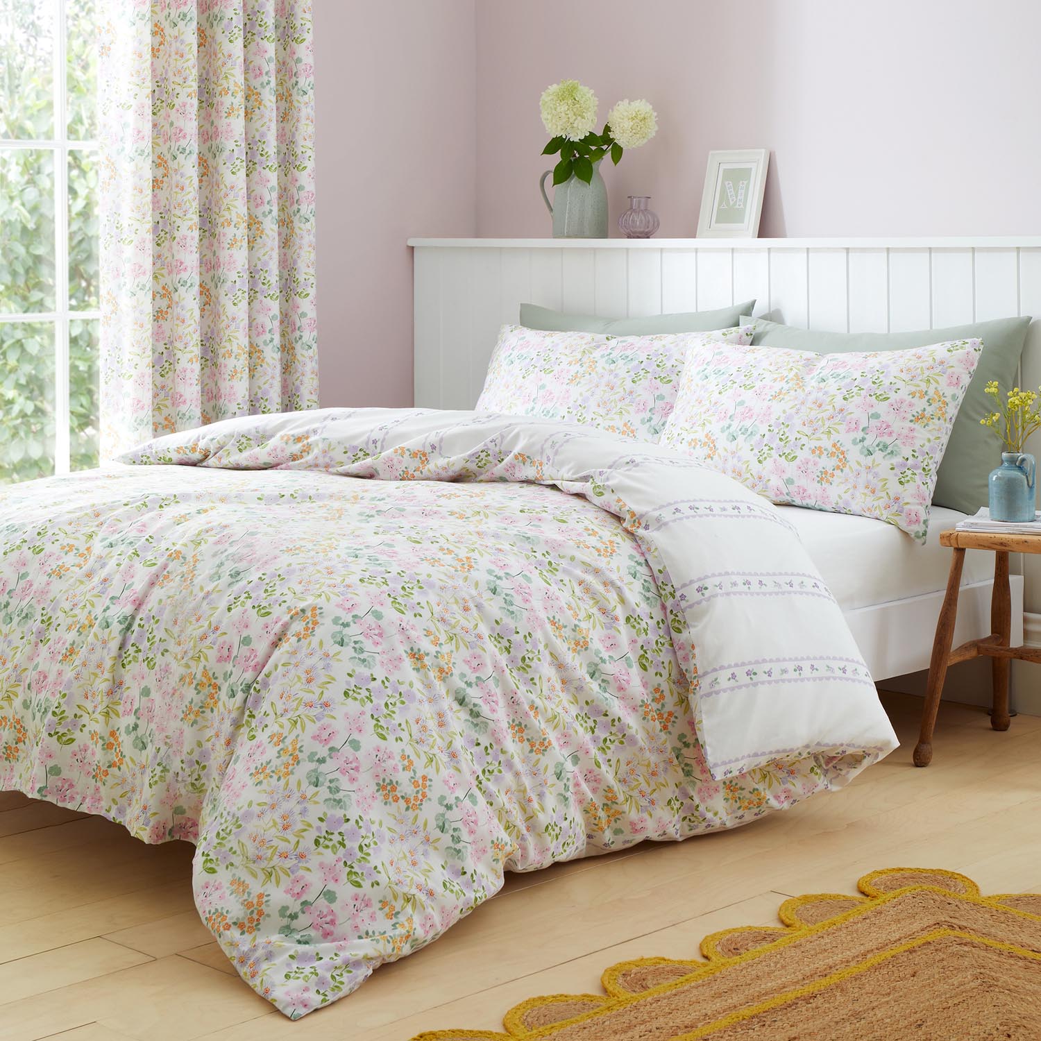 The Home Collection Evie Duvet Cover Set - Lilac 1 Shaws Department Stores