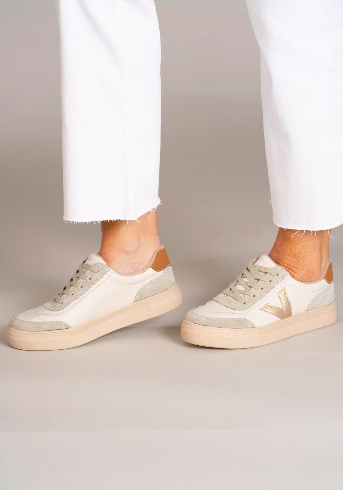 Drilleys Leather Upper V Trainer - La Fonda Mirage 5 Shaws Department Stores