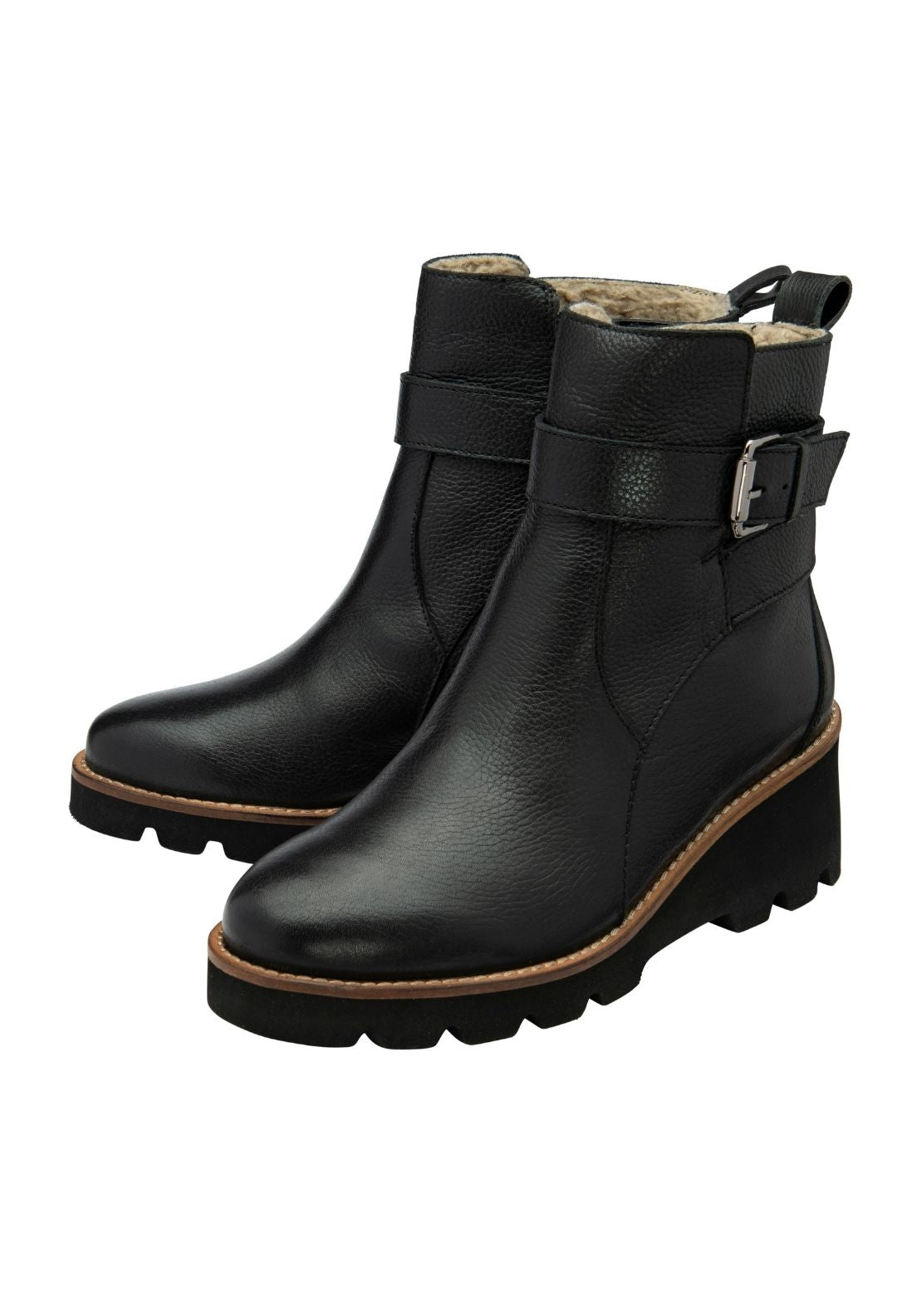 Lotus Emberlynn Ankle Boot - Black 3 Shaws Department Stores