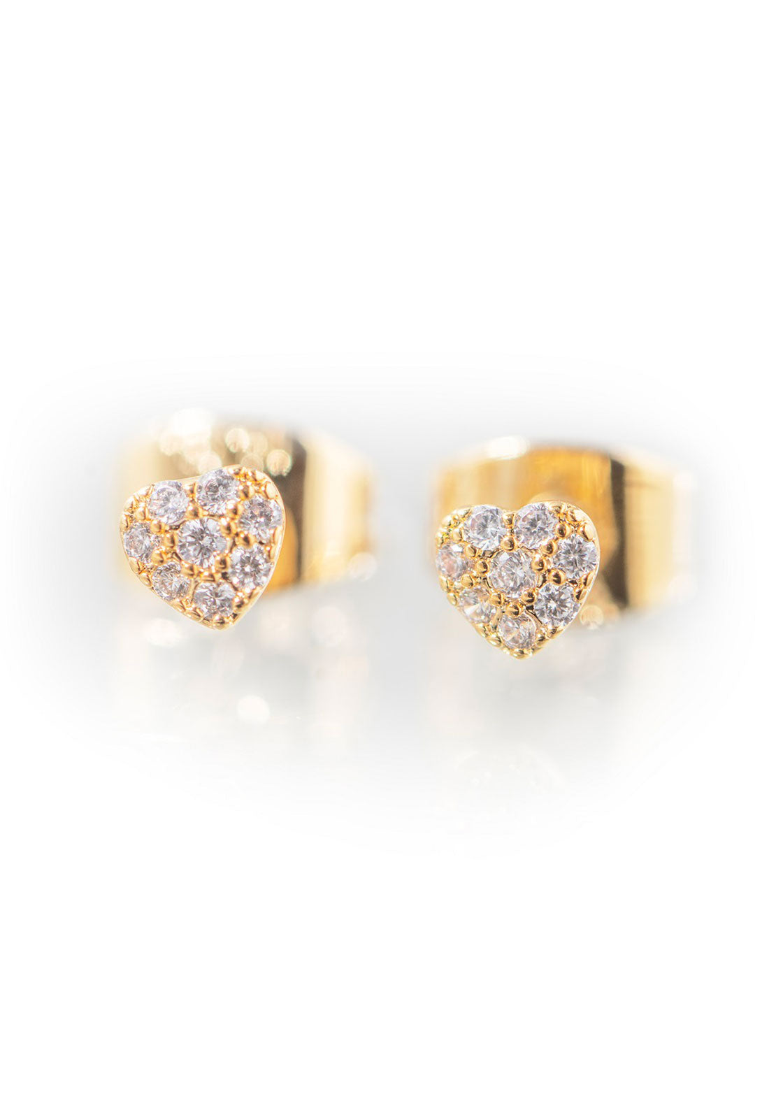 Newbridge Jewellery Gold Petite Heart Earrings - Rose Gold 1 Shaws Department Stores