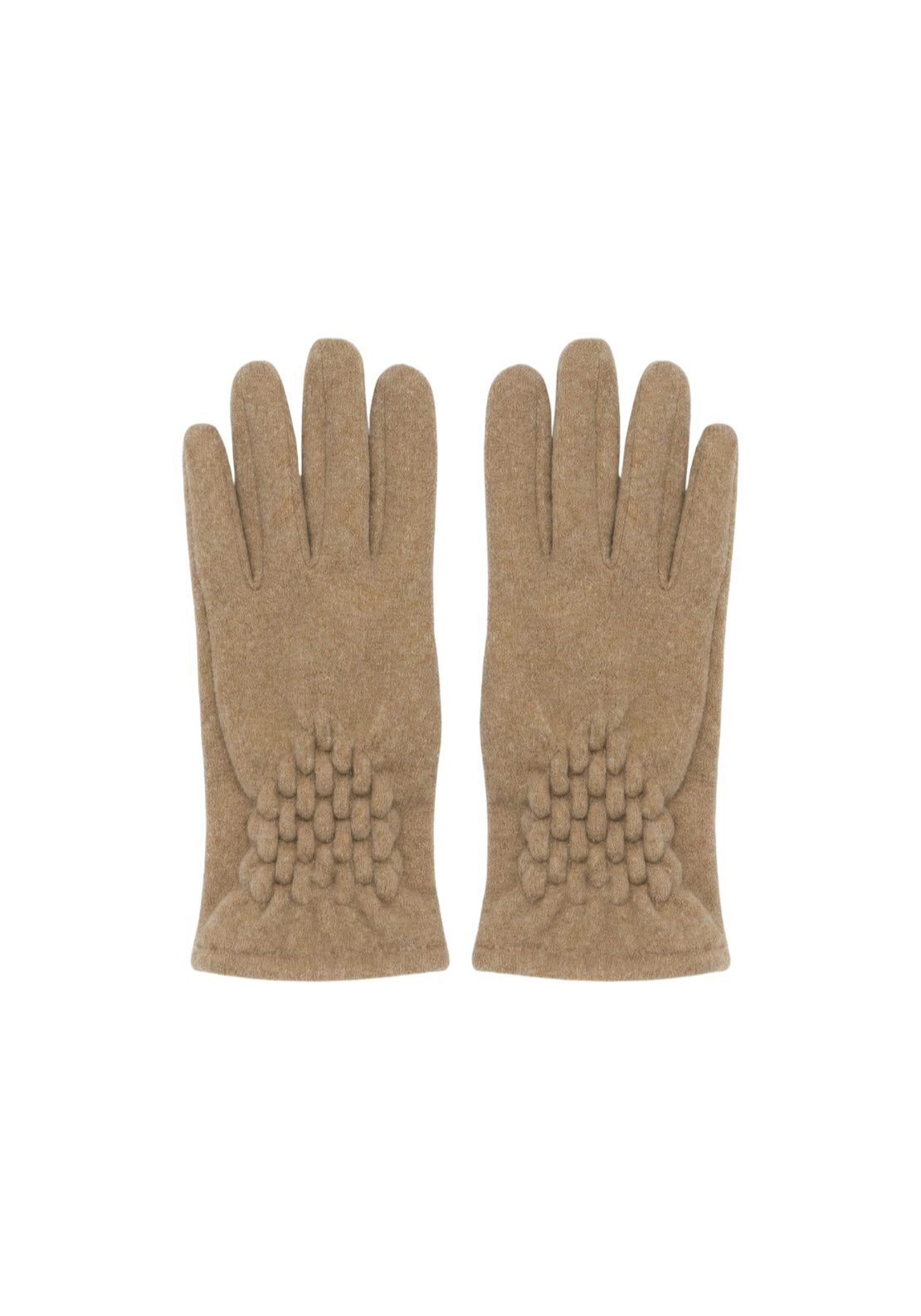 Ruched Detail Gloves - Taupe