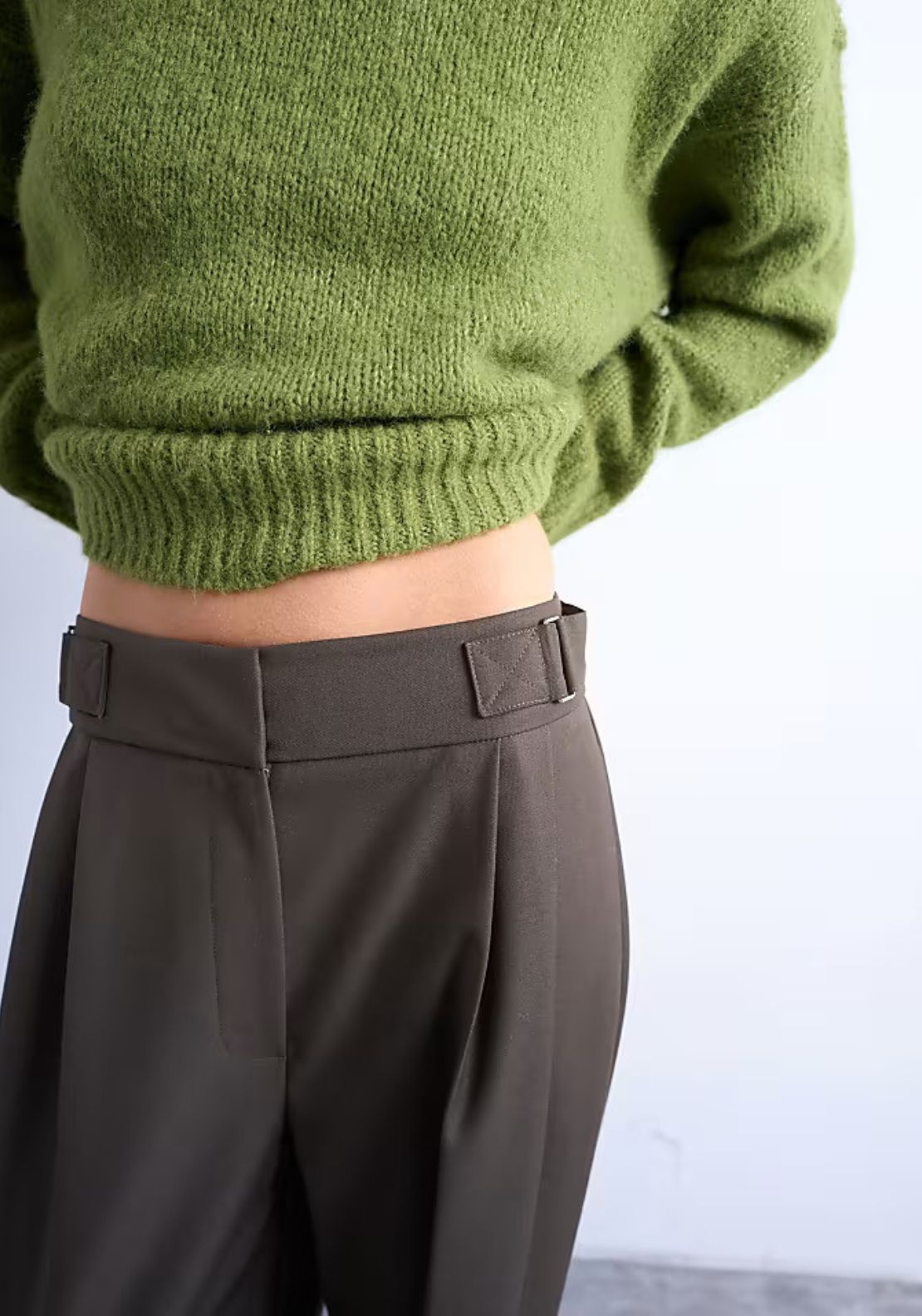Topshop Lottie Sluchy Wide Leg - Bright Green 3 Shaws Department Stores