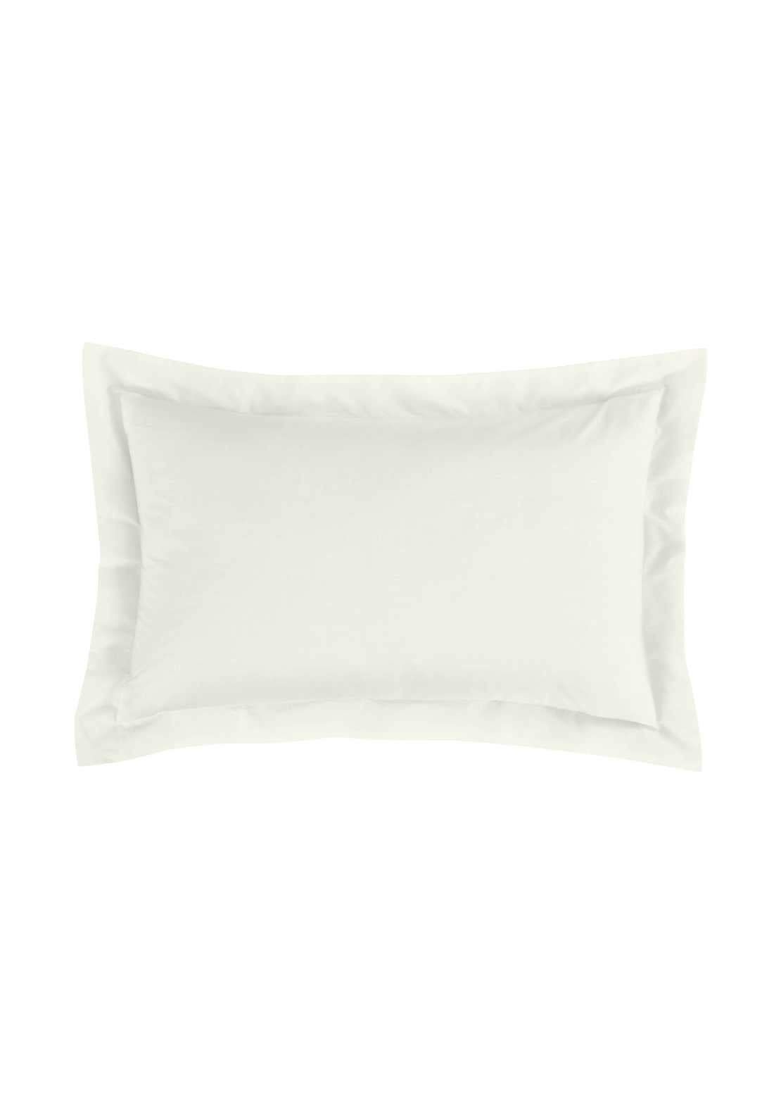 Bianca 180 Thread Count 100% Egyptian Cotton Oxford Pillowcase - Cream 1 Shaws Department Stores