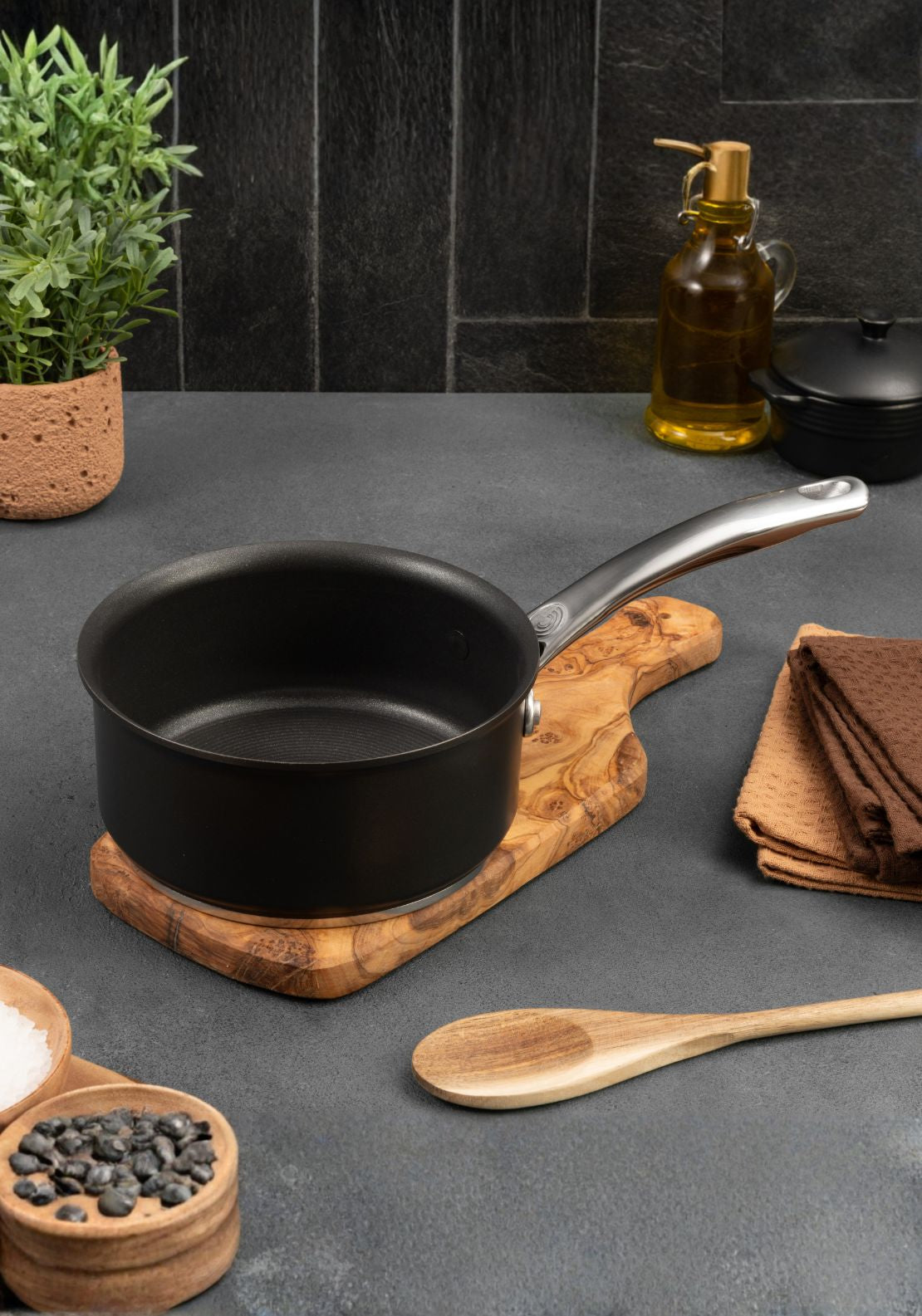 Circulon Excellence Non-Stick Induction Milk Pan 16cm - Black 1 Shaws Department Stores