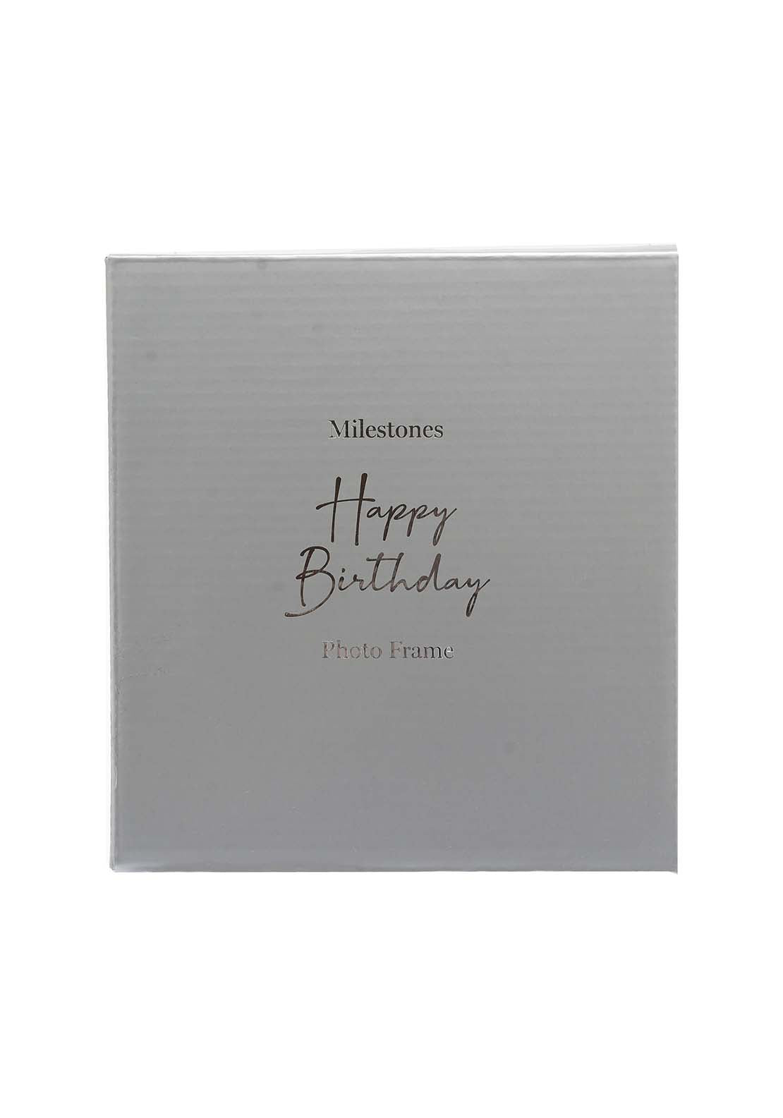 Celebrations Milestones Aluminium Photo Frame With 3D Number 6" X 4" - 90 2 Shaws Department Stores