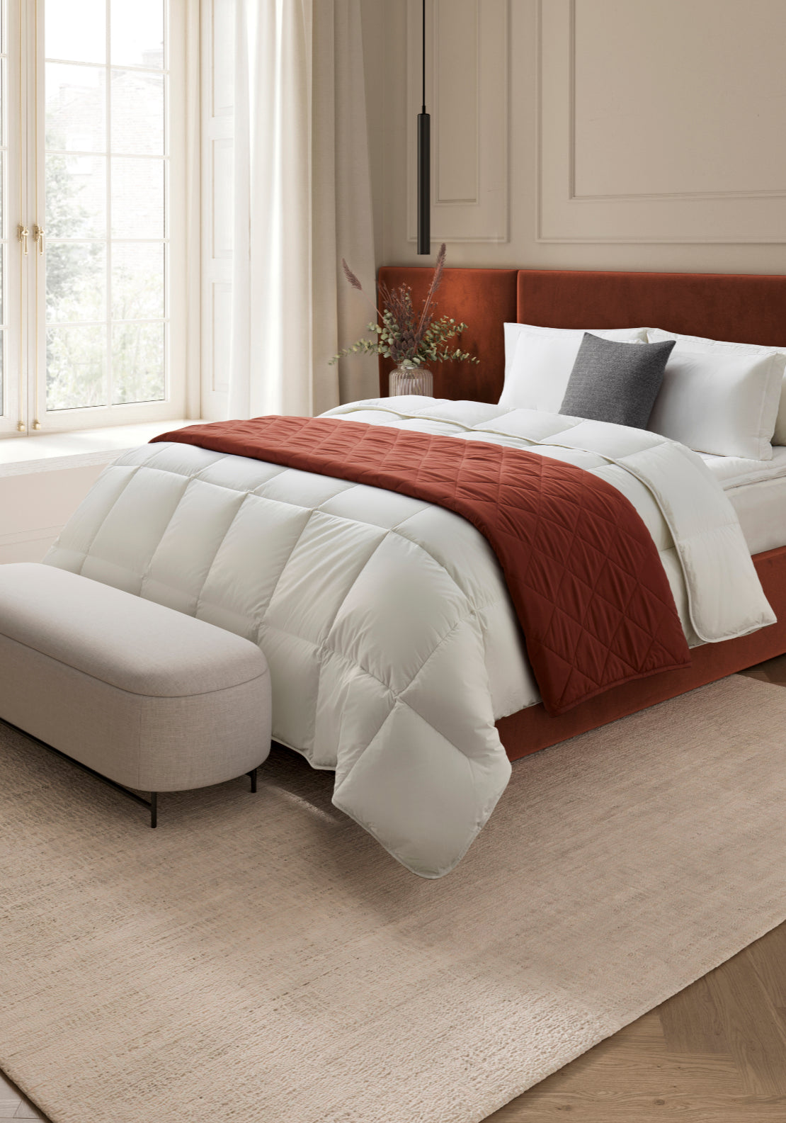 The Fine Bedding Company Smartdown Cotton Duvet 10.5 Tog - White 4 Shaws Department Stores