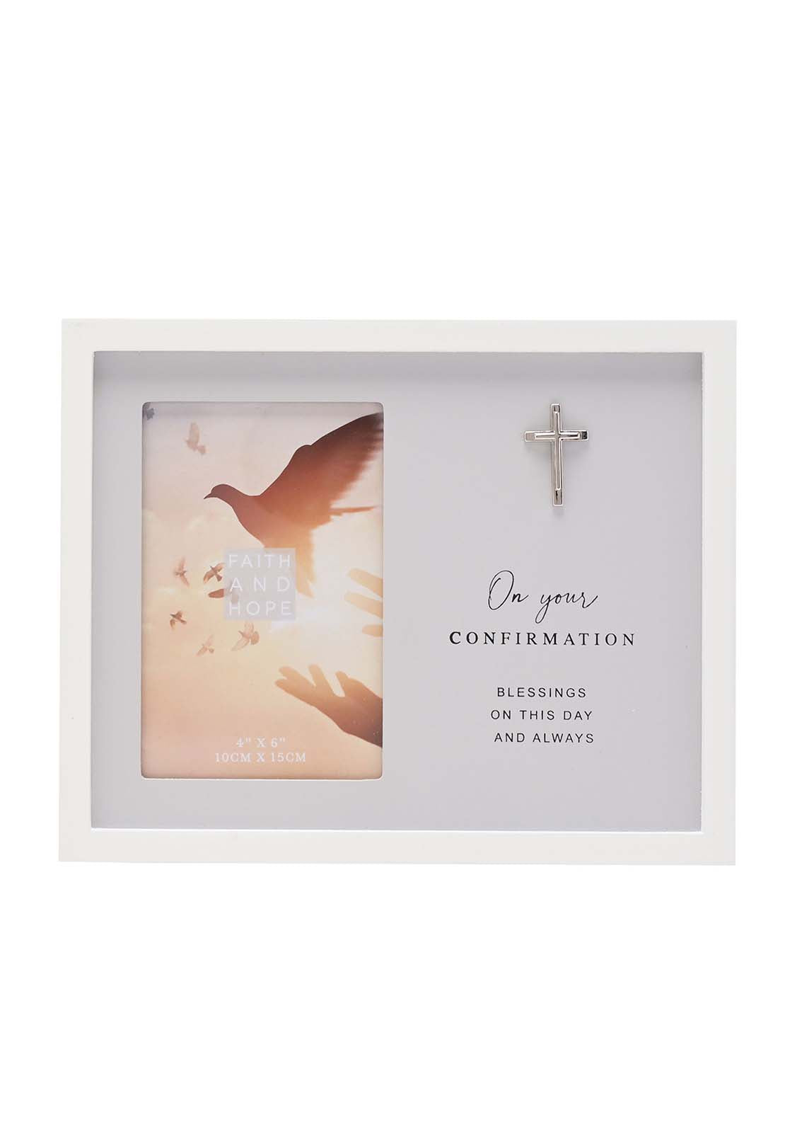 Celebrations Faith & Hope Grey Frame 4" X 6" - Confirmation 2 Shaws Department Stores