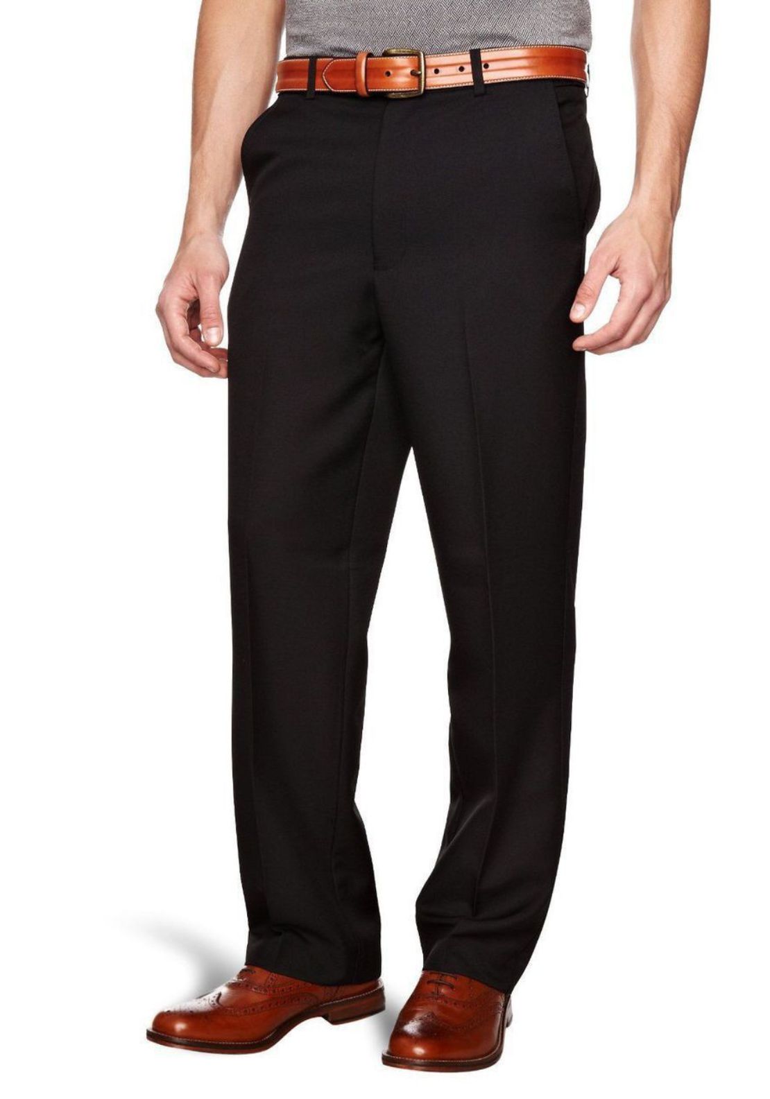Farah Flexi Waist Trouser - Black 1 Shaws Department Stores