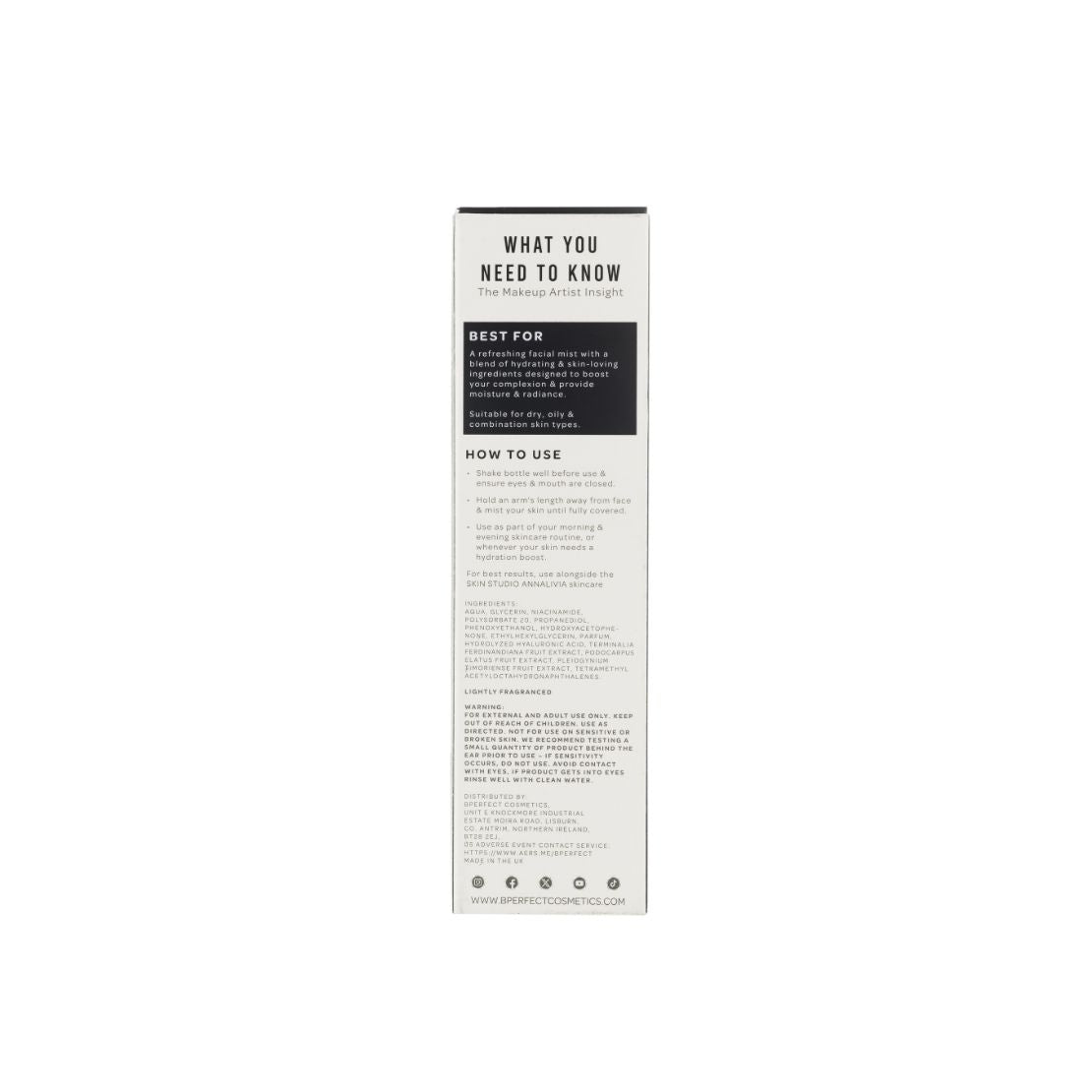 Bperfect Skin Studio X Annalivia Radiant Hydrating Facial Mist 4 Shaws Department Stores